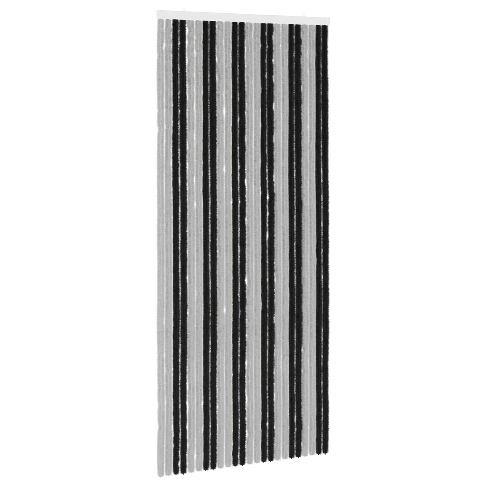 Insektsgardin Chenille Grå och svart 100 x 230 cm 100% PP