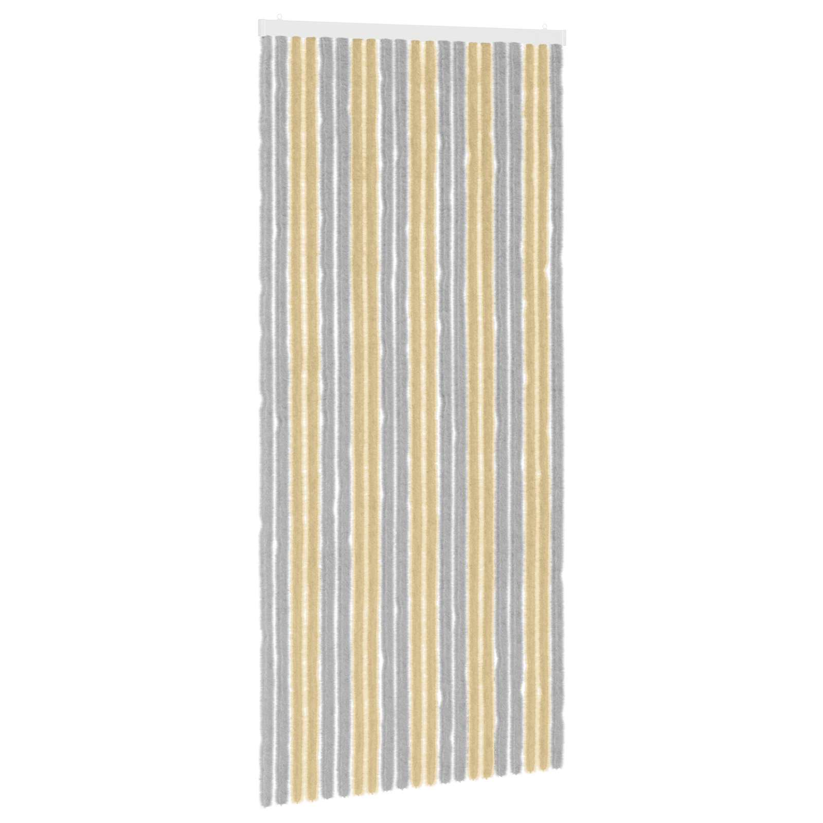 Insektsgardin Chenille Grå och Beige 90 x 200 cm 100% PP