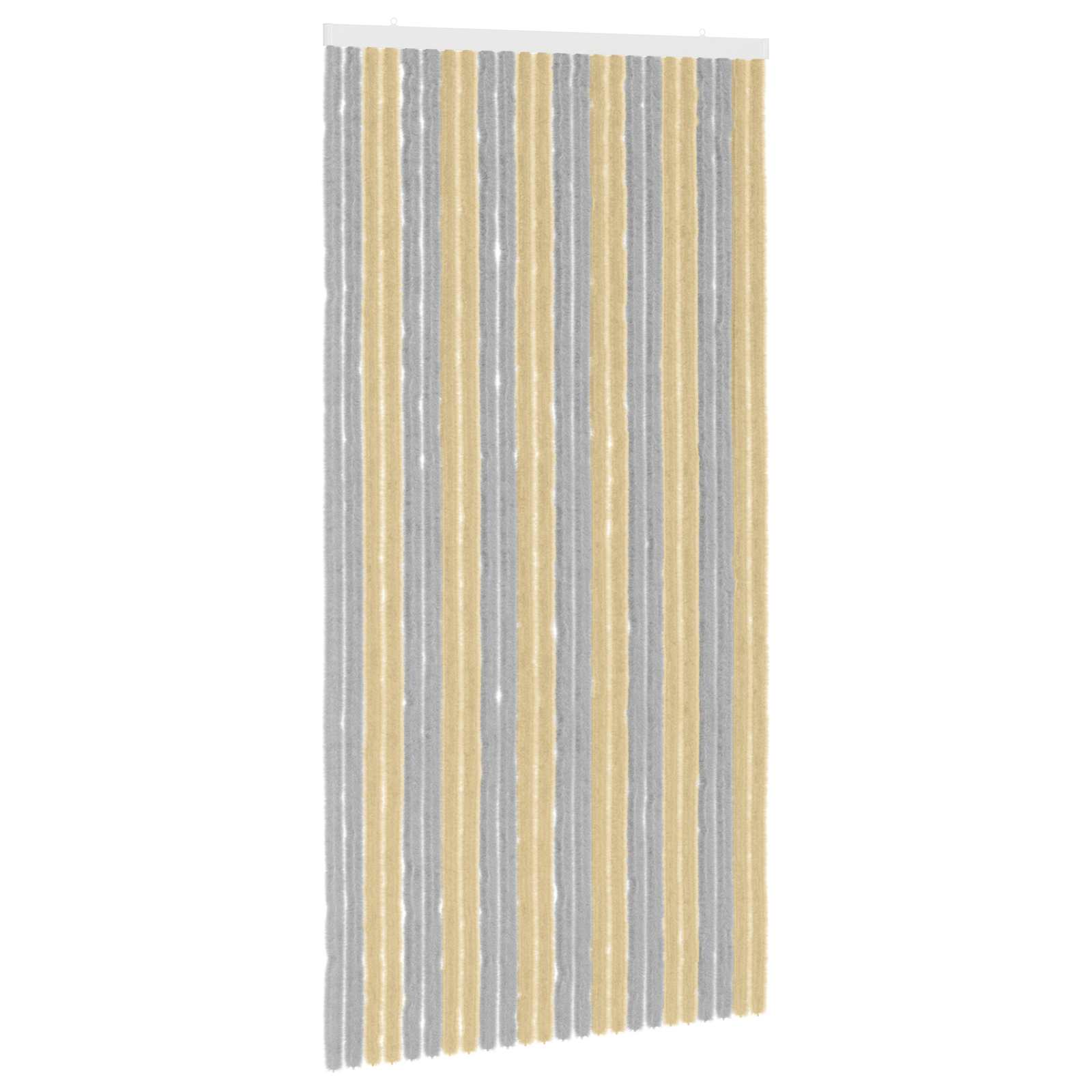 Insektsgardin Chenille Grå och Beige 100 x 200 cm 100% PP