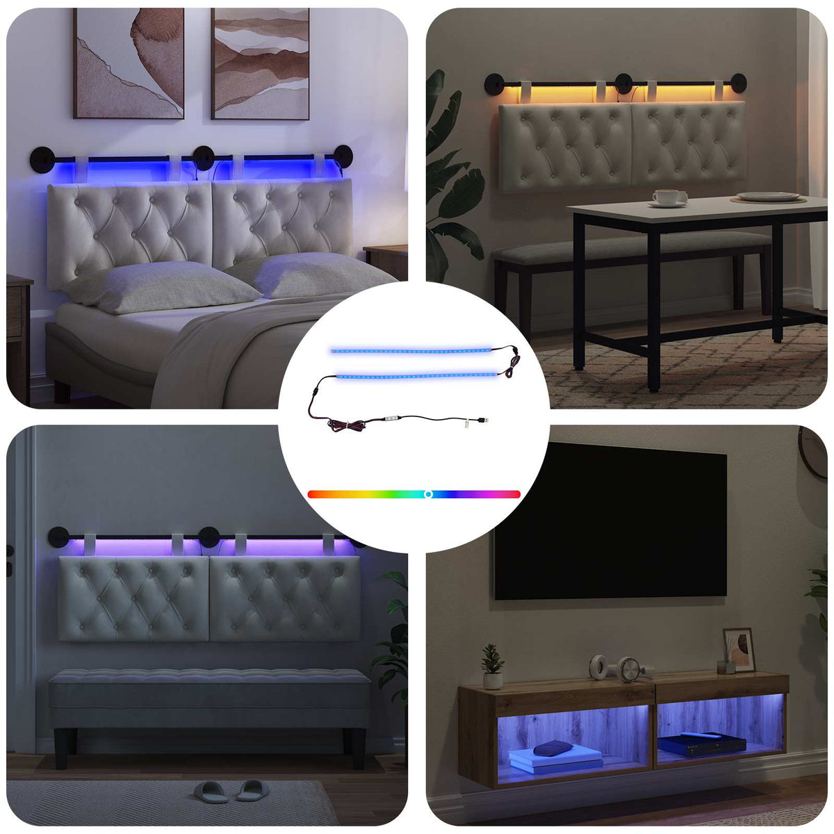 LED Band 110 cm Flerfärgsdesign PVC
