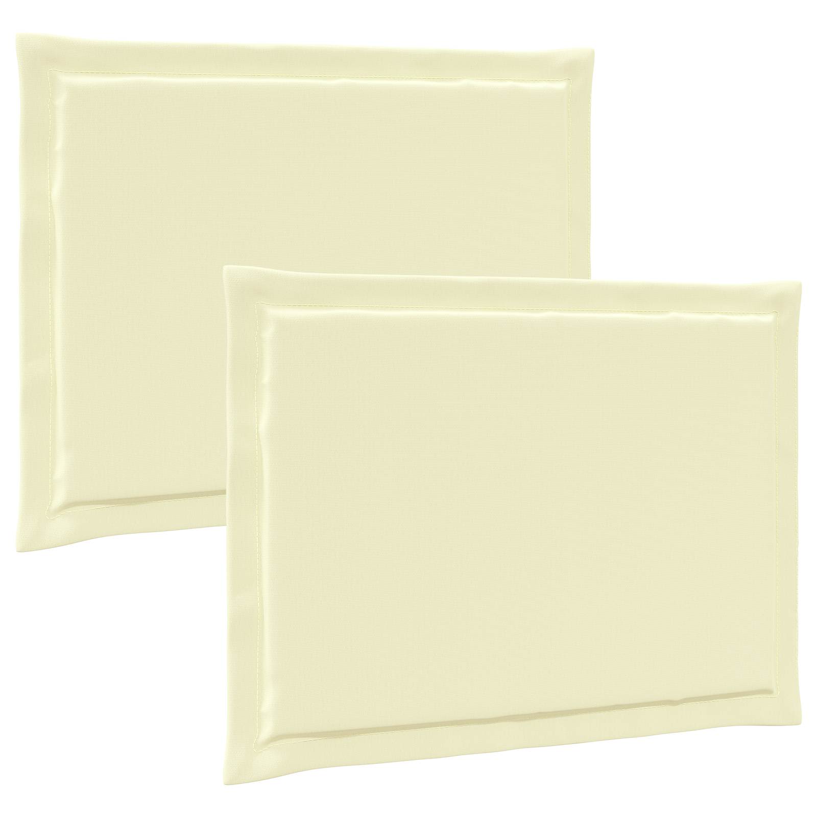 Sittkuddar 2 st Polyester Gräddvit 47 x 36 x 2 cm