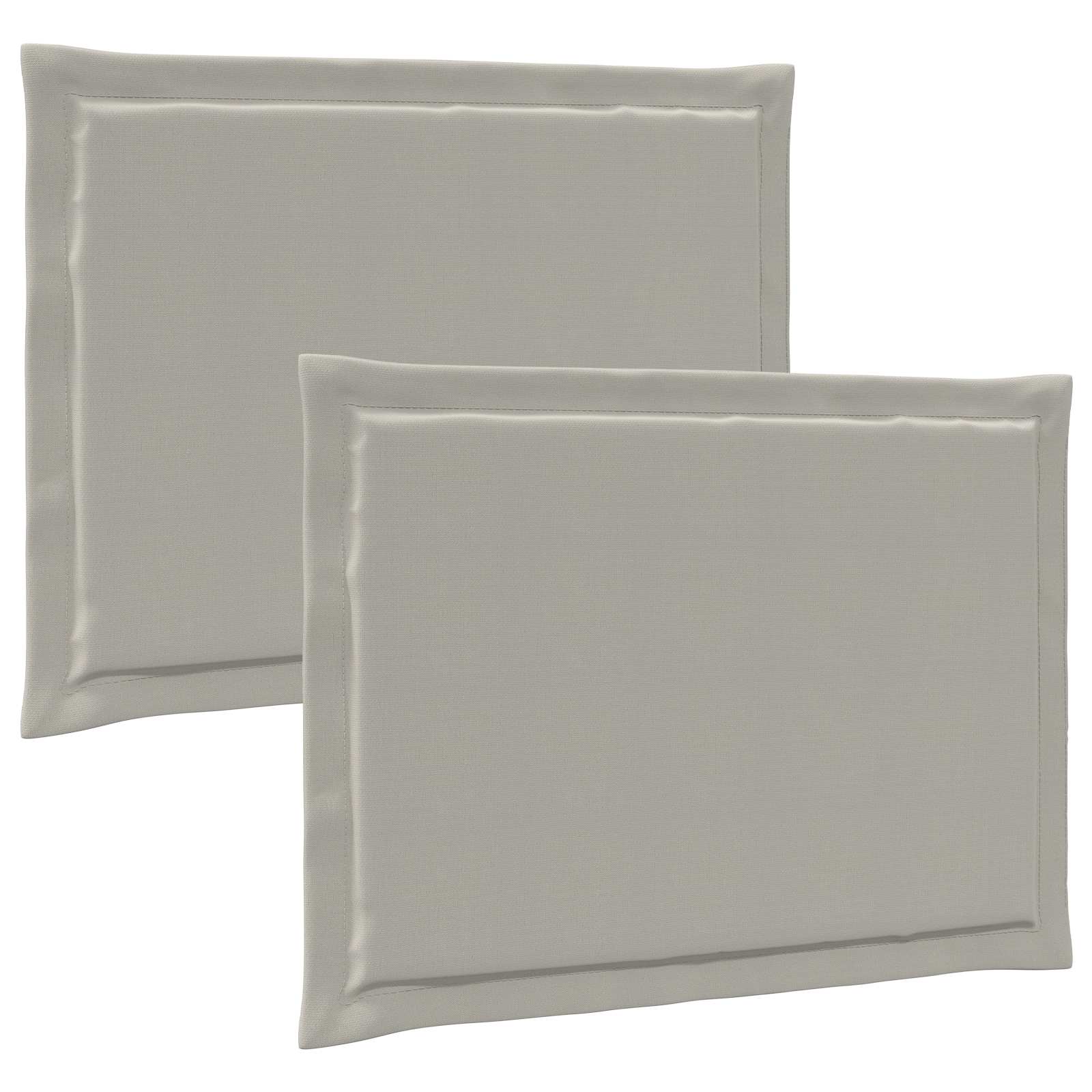 Sittkuddar 2 st Polyester Ljusgrå 47 x 36 x 2 cm