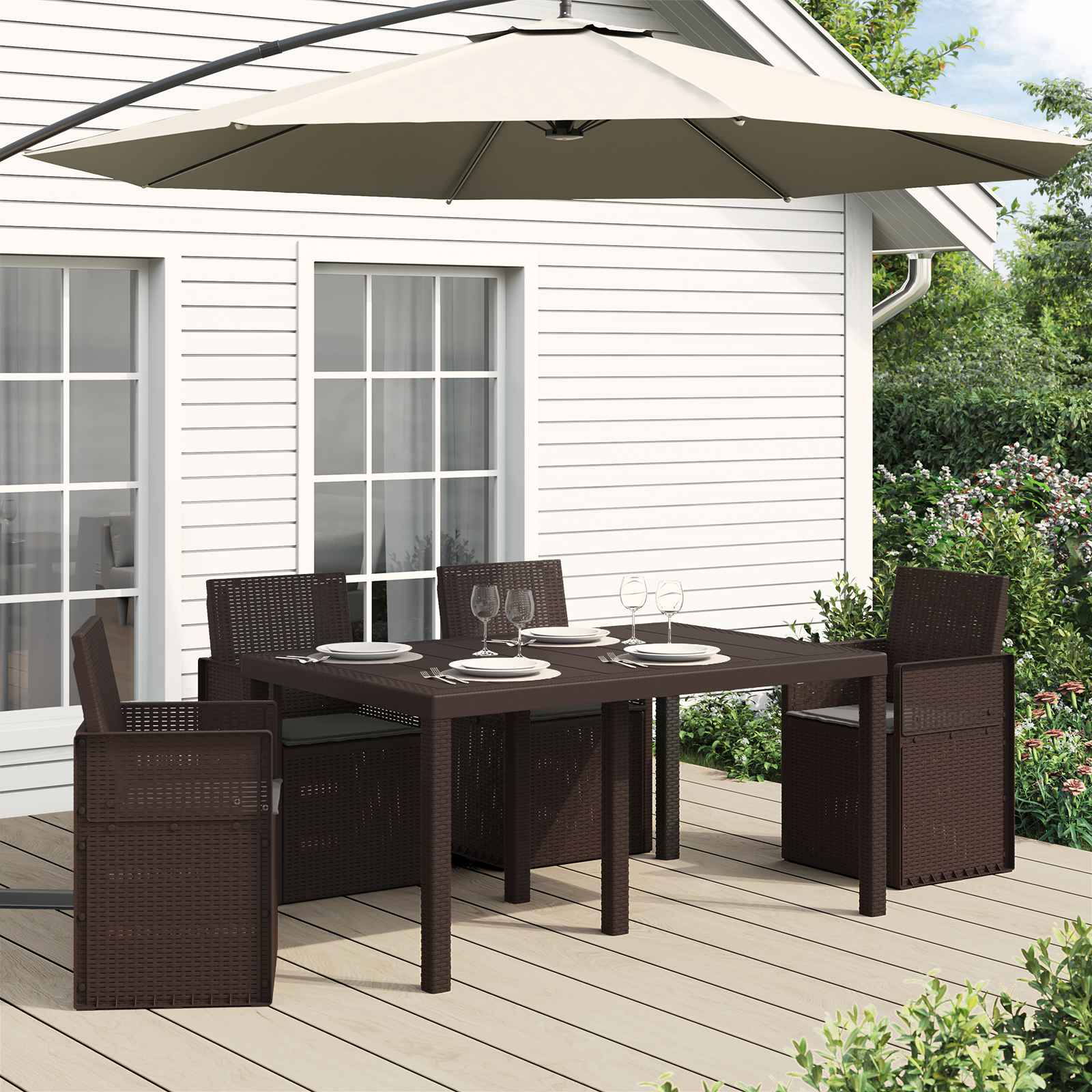 Sittkuddar 4 st Polyester Antracit 47 x 36 x 2 cm
