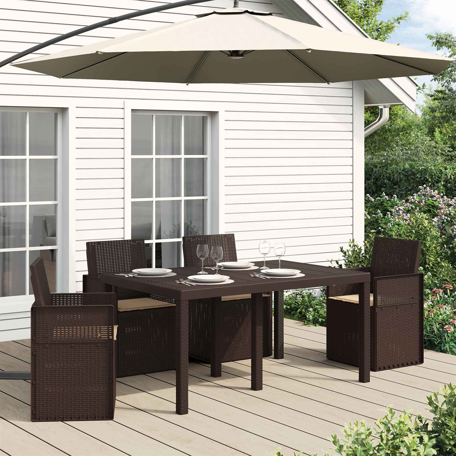Sittkuddar 4 st Polyester Taupe 47 x 36 x 2 cm