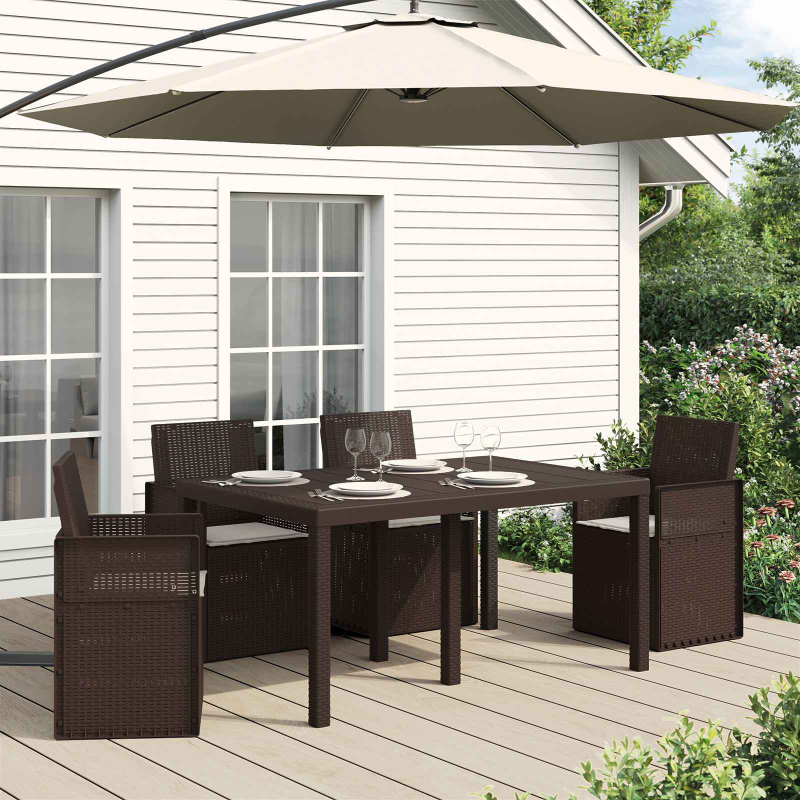 Sittkuddar 4 st Polyester Ljusgrå 47 x 36 x 2 cm