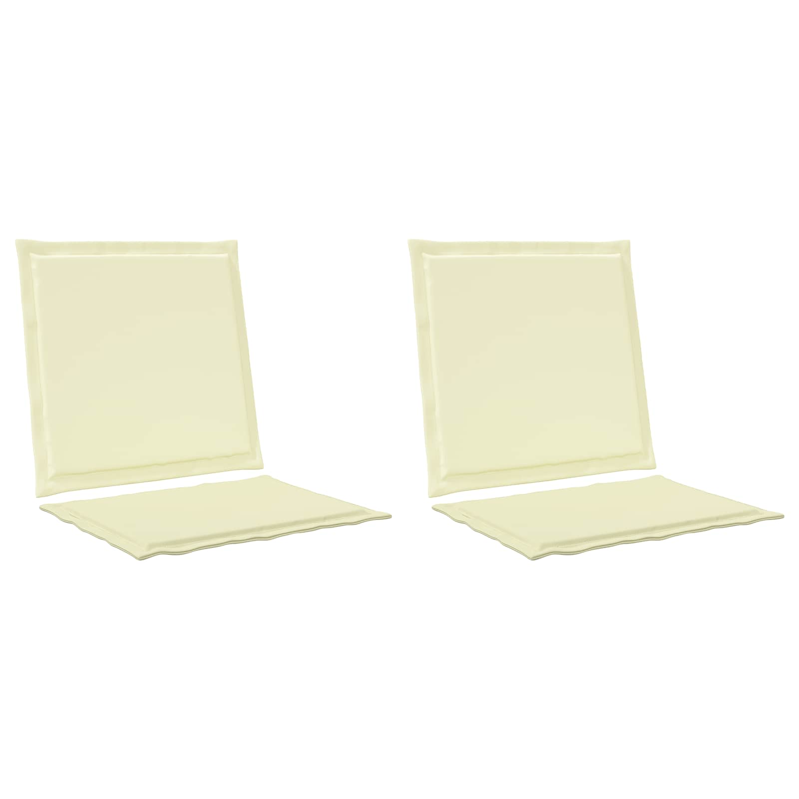 Sitt- och Ryggkuddar Polyester Gräddvit 47 x 45 x 2 cm