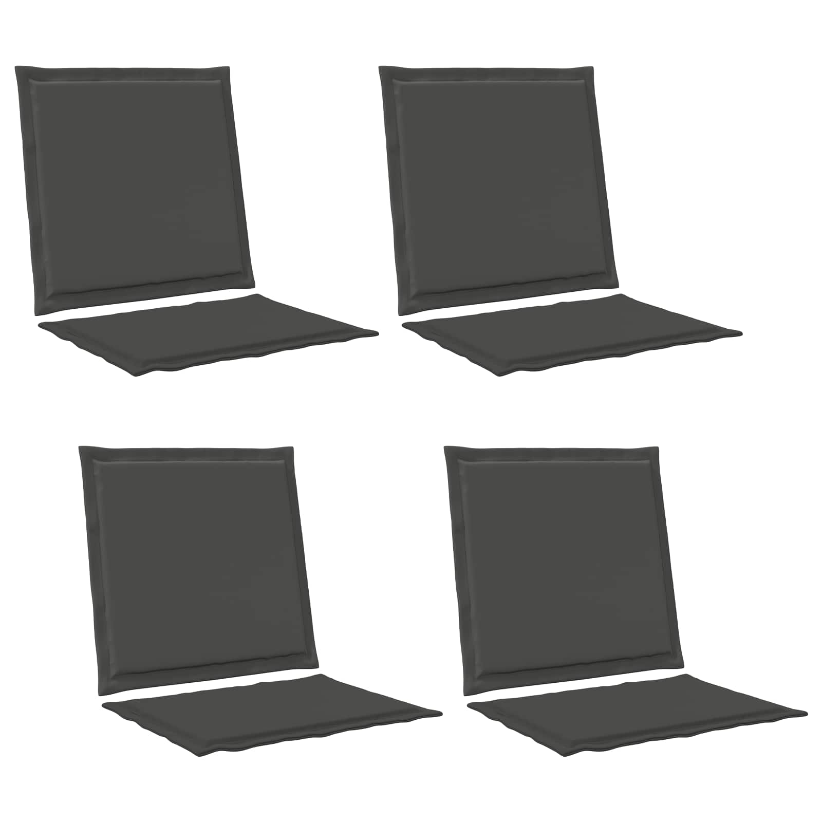Sitt- och Ryggkuddar Polyester Antracit 47 x 45 x 2 cm