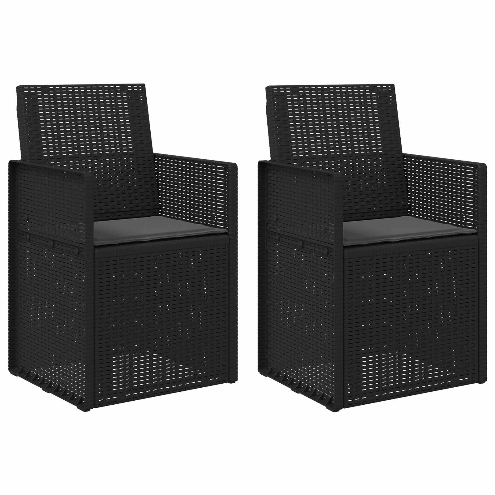 Trädgårdsmatstolar 2 pcs Antracit PP