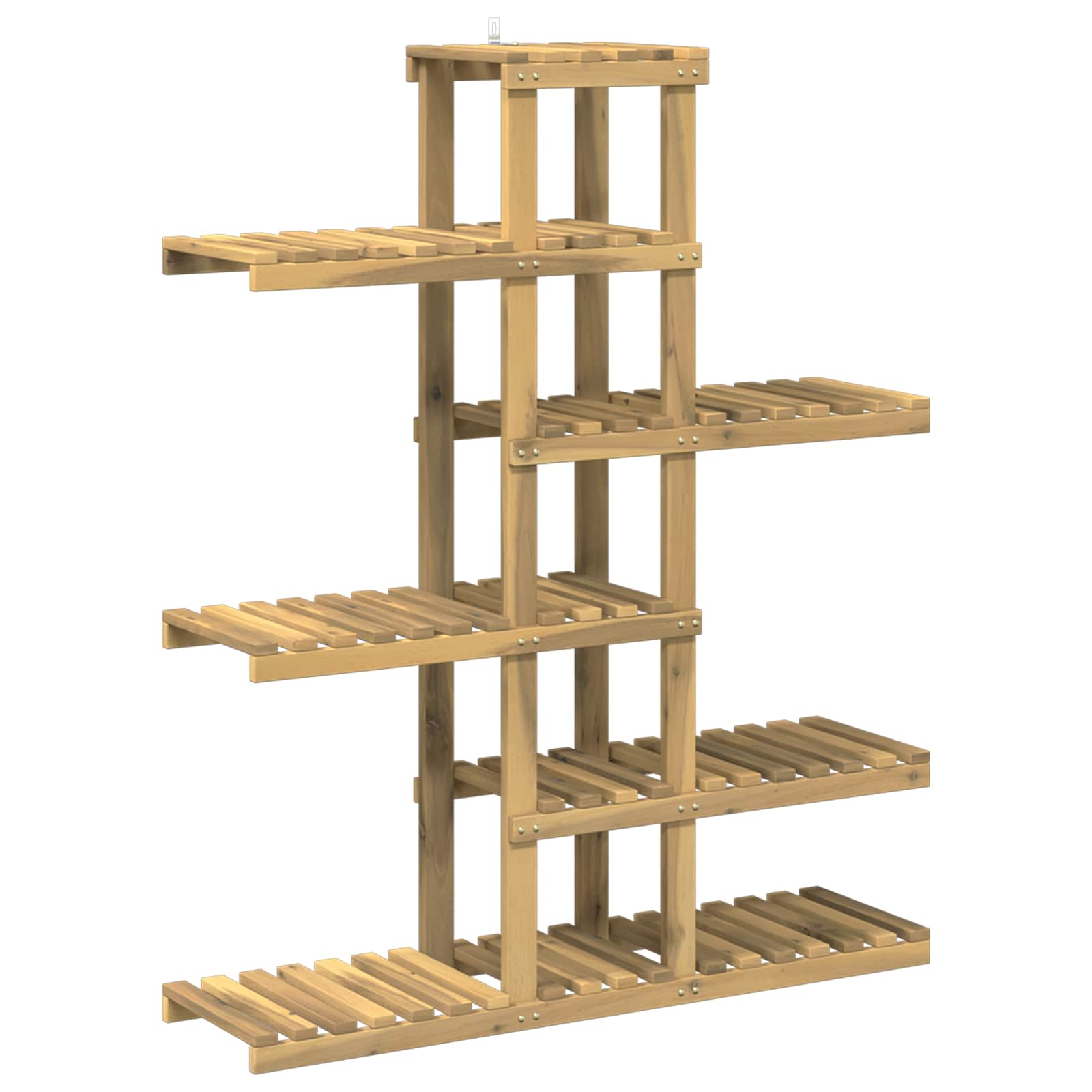 Växtställ Vit 93 x 25 x 114,5 cm Massivt Akaciaträ
