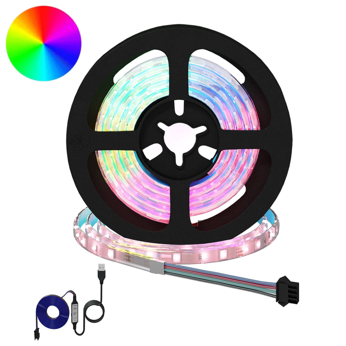 LED Band 2 st Svart och Transparent Koppar och plast