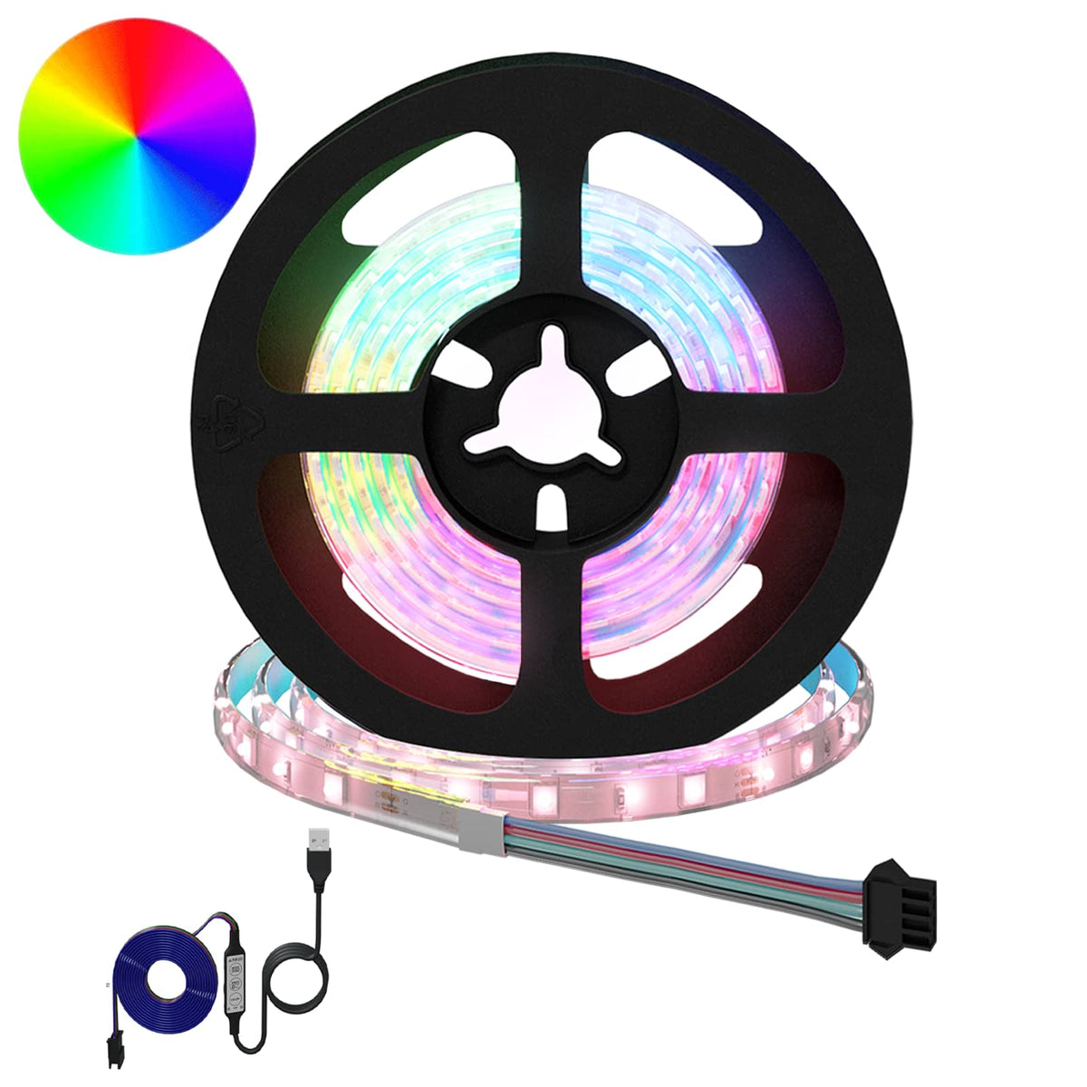 LED Band 2 st Svart och Transparent Koppar och plast