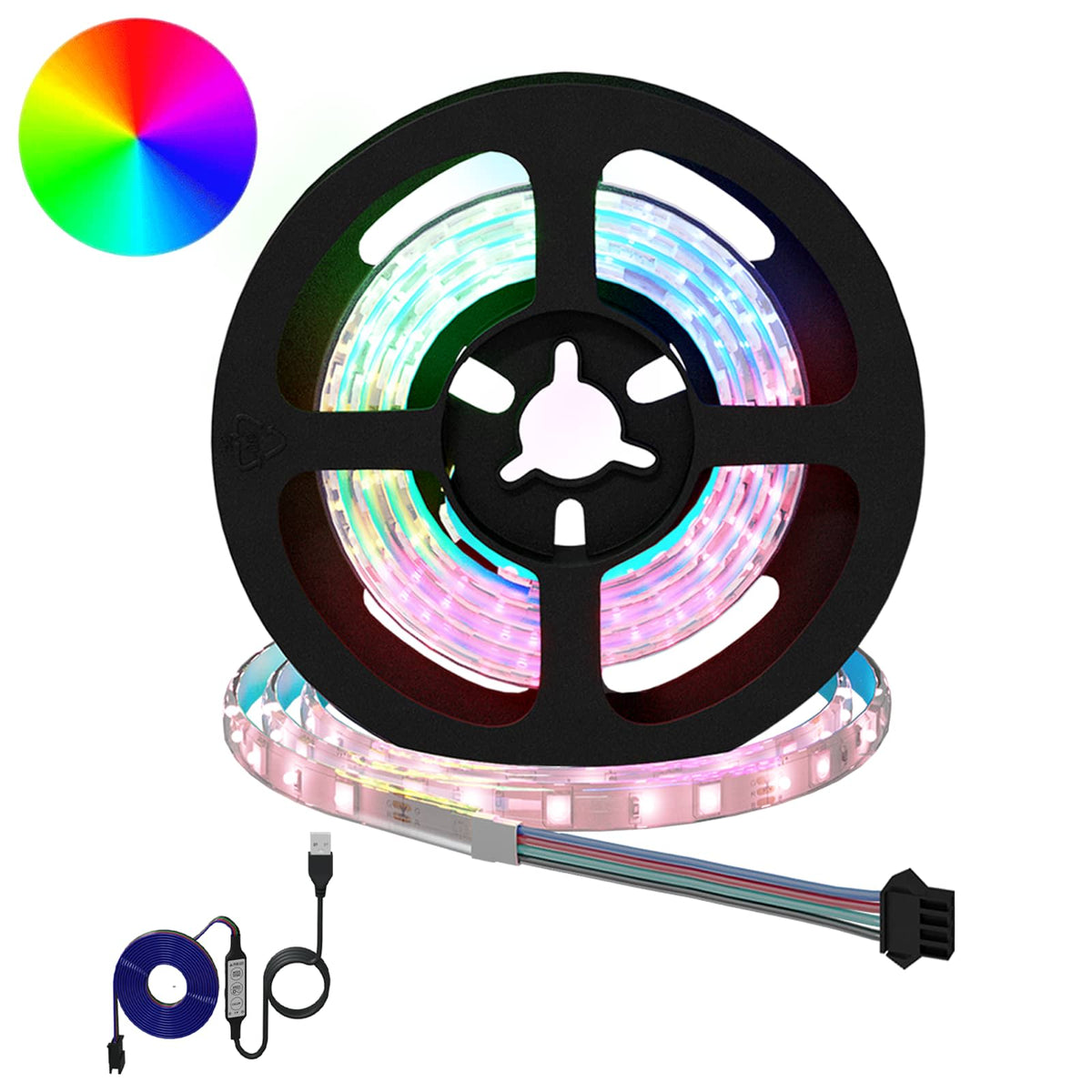 LED Band 2 st Svart och Transparent Koppar och plast