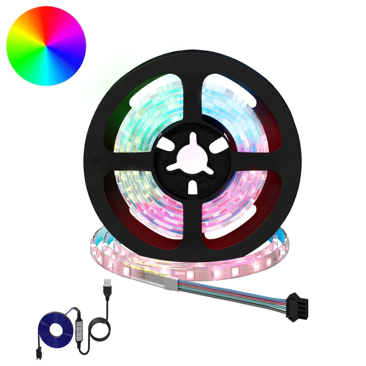 LED Band 2 st Svart och Transparent Koppar och plast