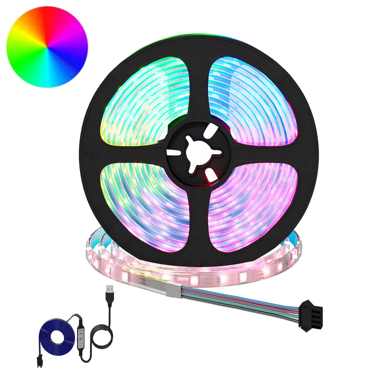 LED Band 12 st Svart och Transparent Koppar och plast