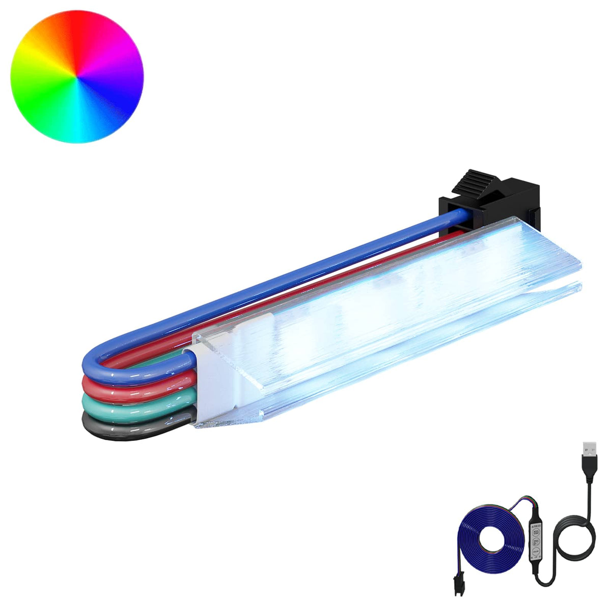 LED Band 12 st Svart och Vitt Koppar och plast