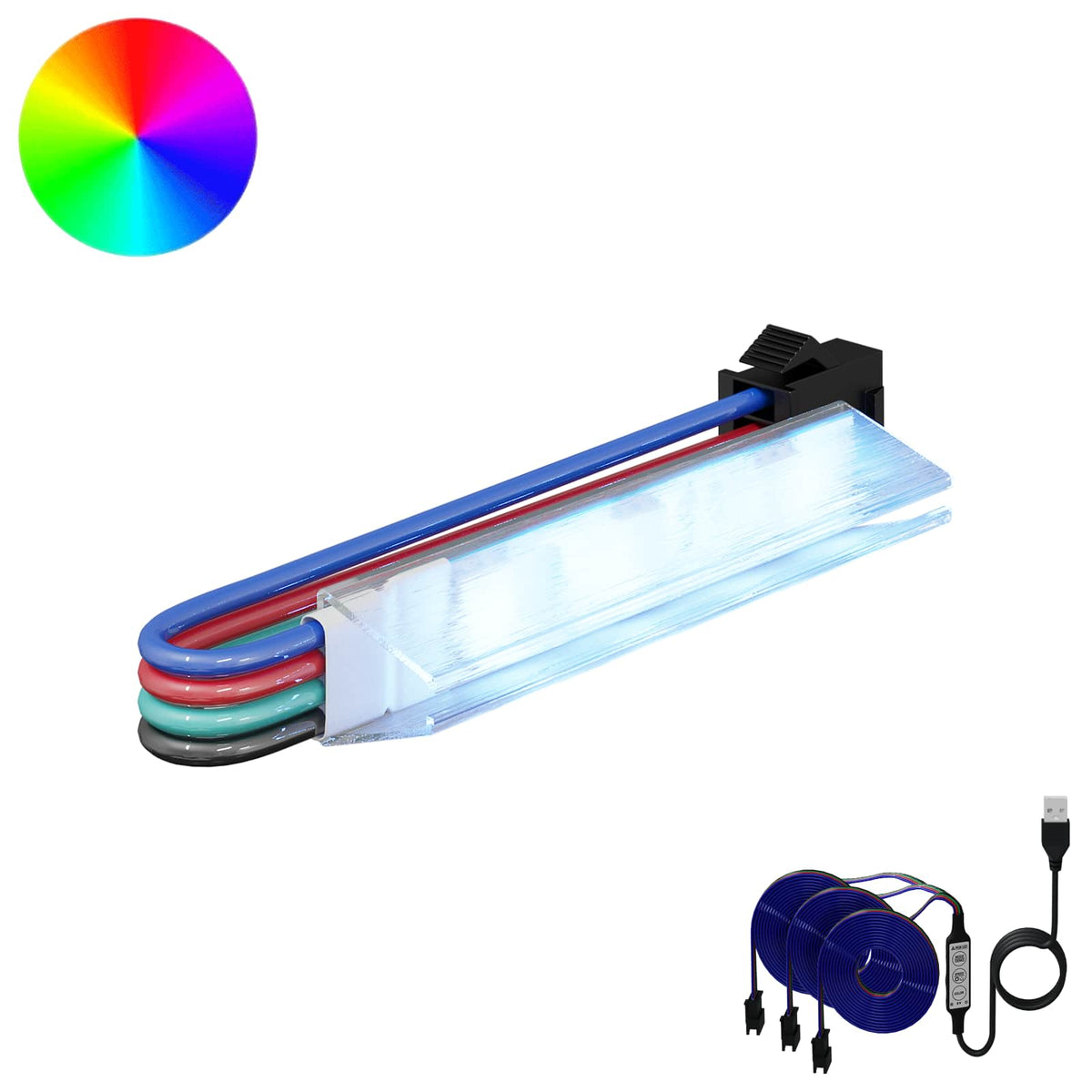 LED Band 12 st Svart och multicolor Koppar och plast
