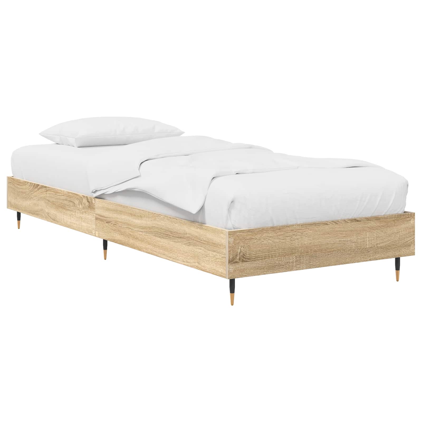 Sängram Sonoma-ek 80 x 200 cm Konstruerat trä