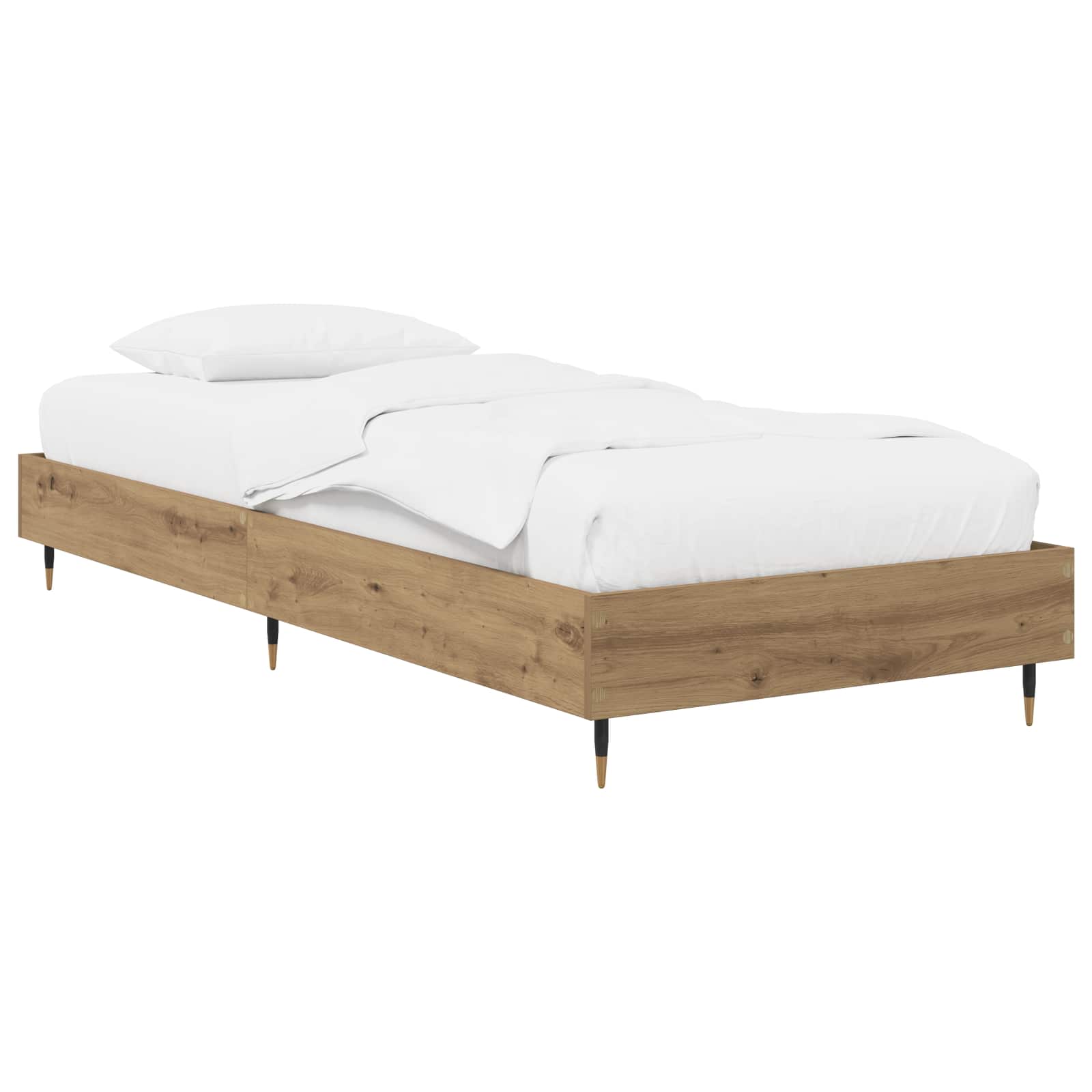 Sängram Artisan-ek 80 x 200 cm Konstruerat trä