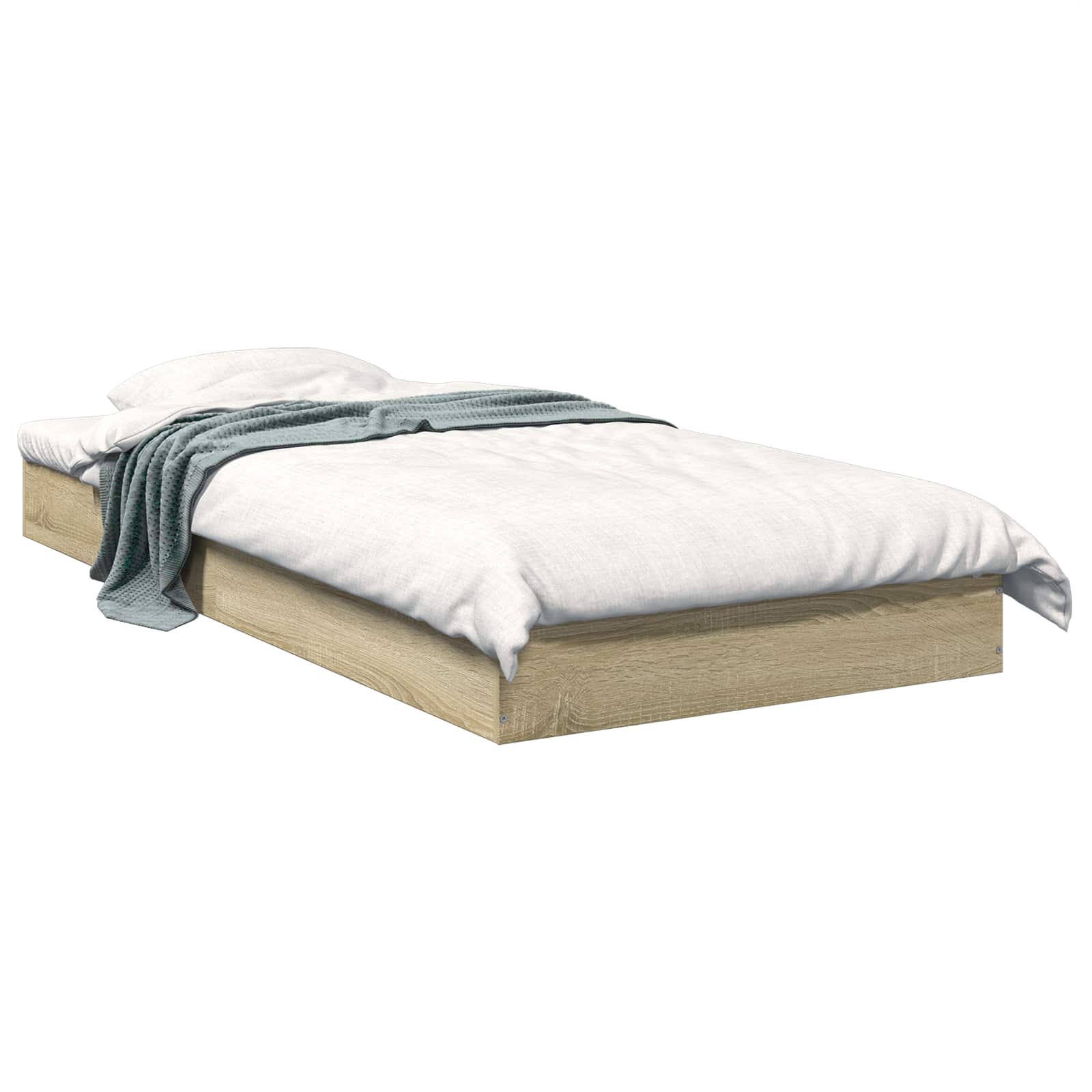 Golvsängsram Sonoma-ek 80 x 200 cm Konstruerat trä