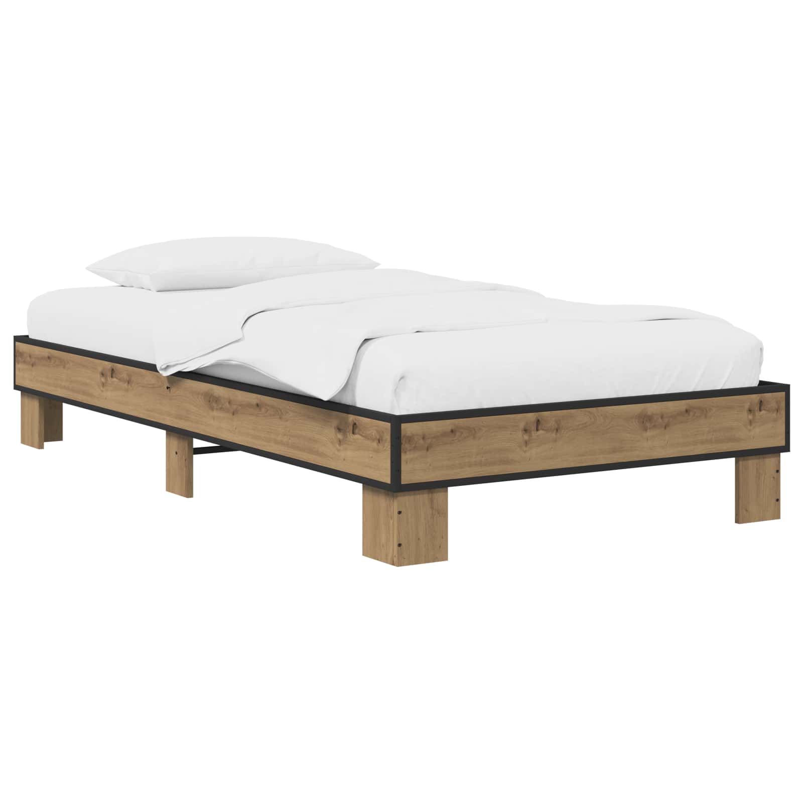 Sängram Artisan-ek 80 x 200 cm Konstruerat trä