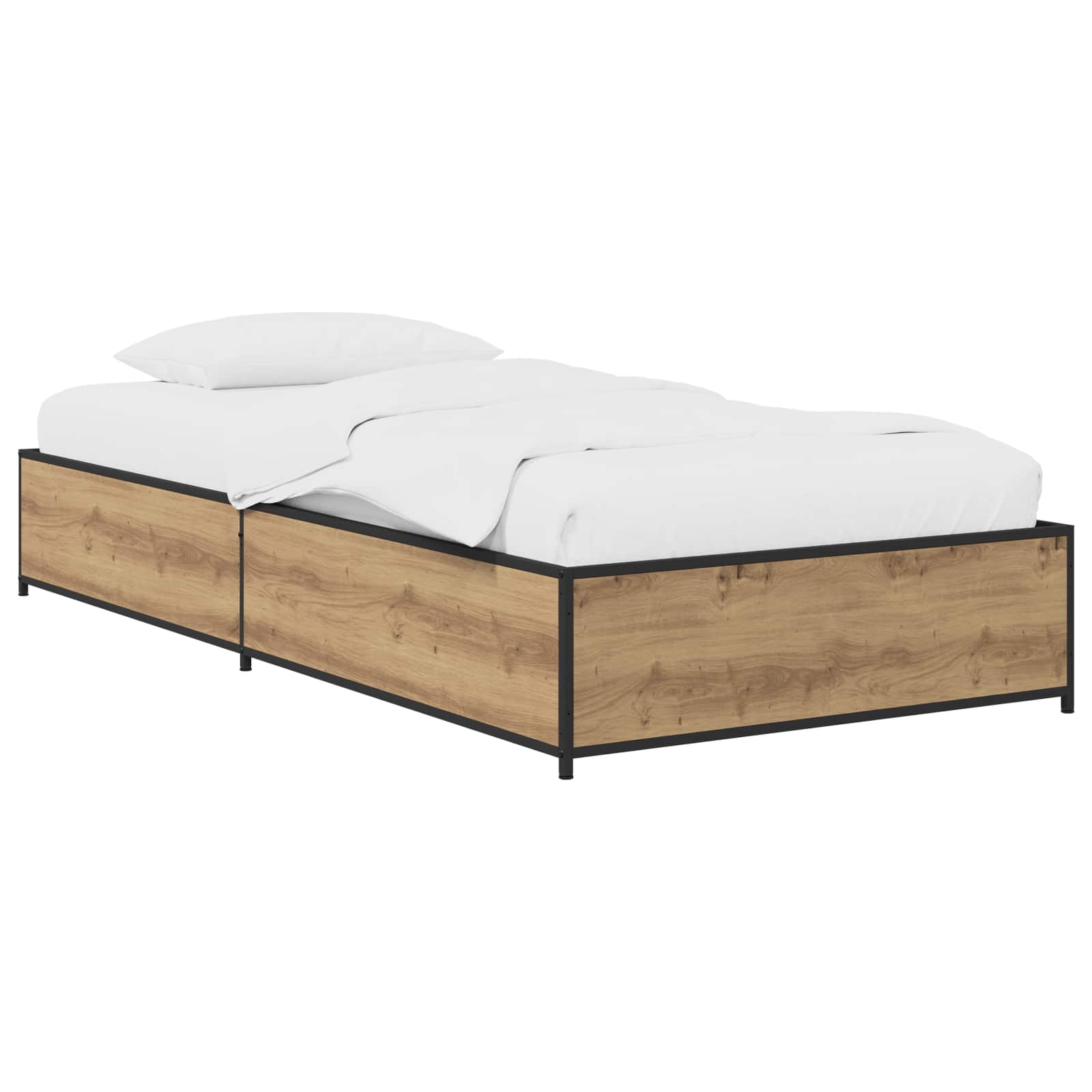 Sängram Artisan-ek 80 x 200 cm Konstruerat trä