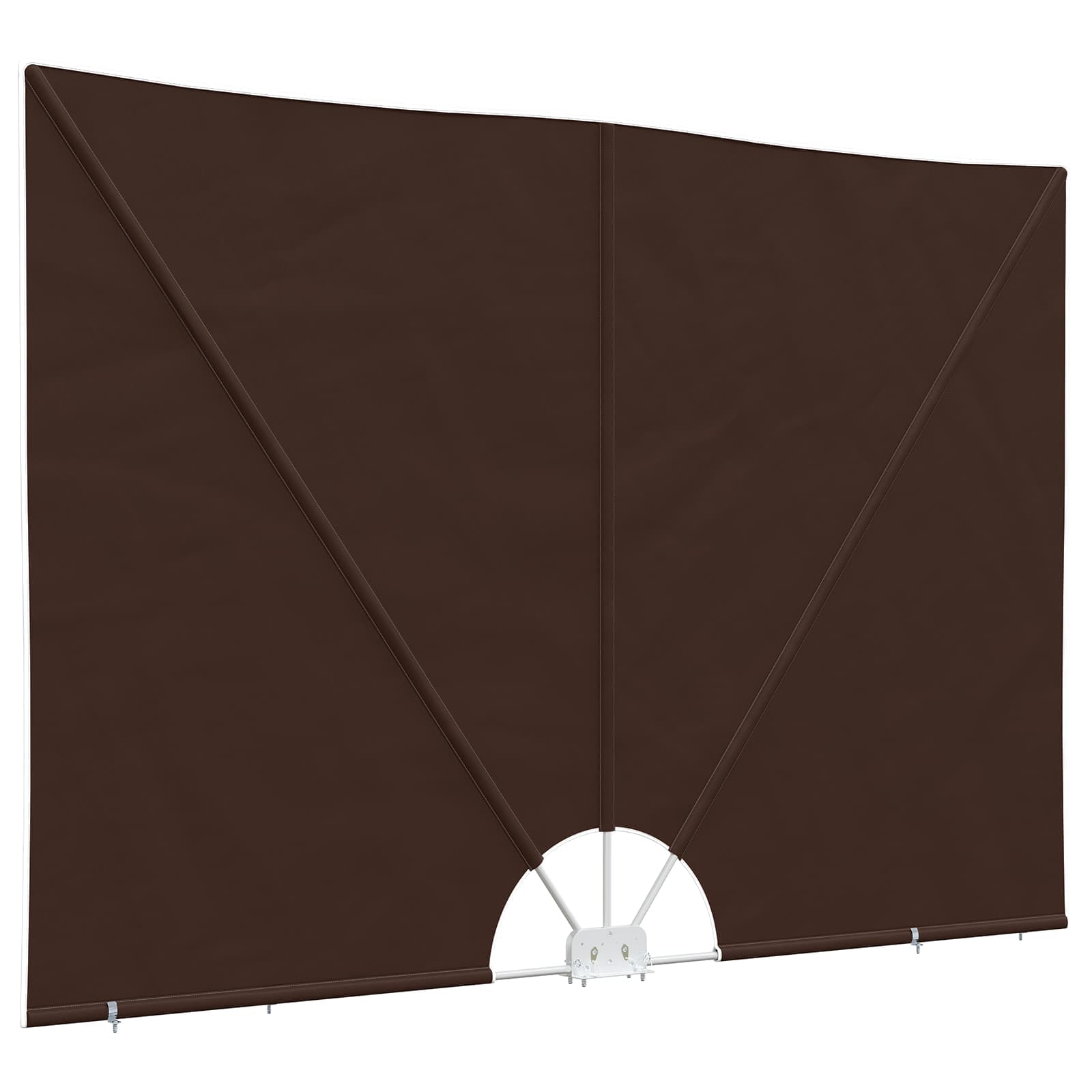 Balkongskärm 240 x 160 cm Polyester Rektangulär Brun