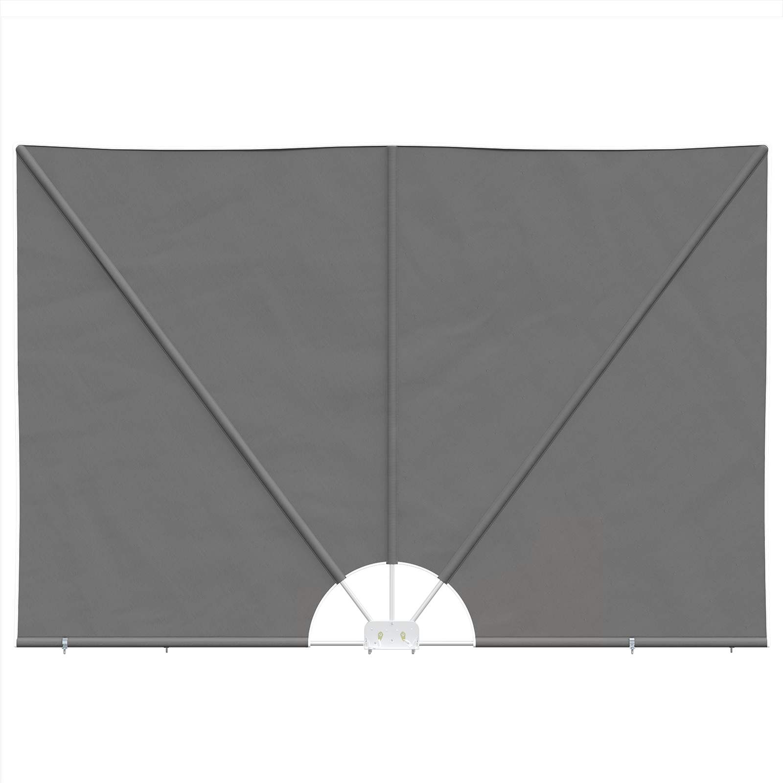 Balkongskärm 240 x 160 cm Polyester Rektangulär Ljusgrå