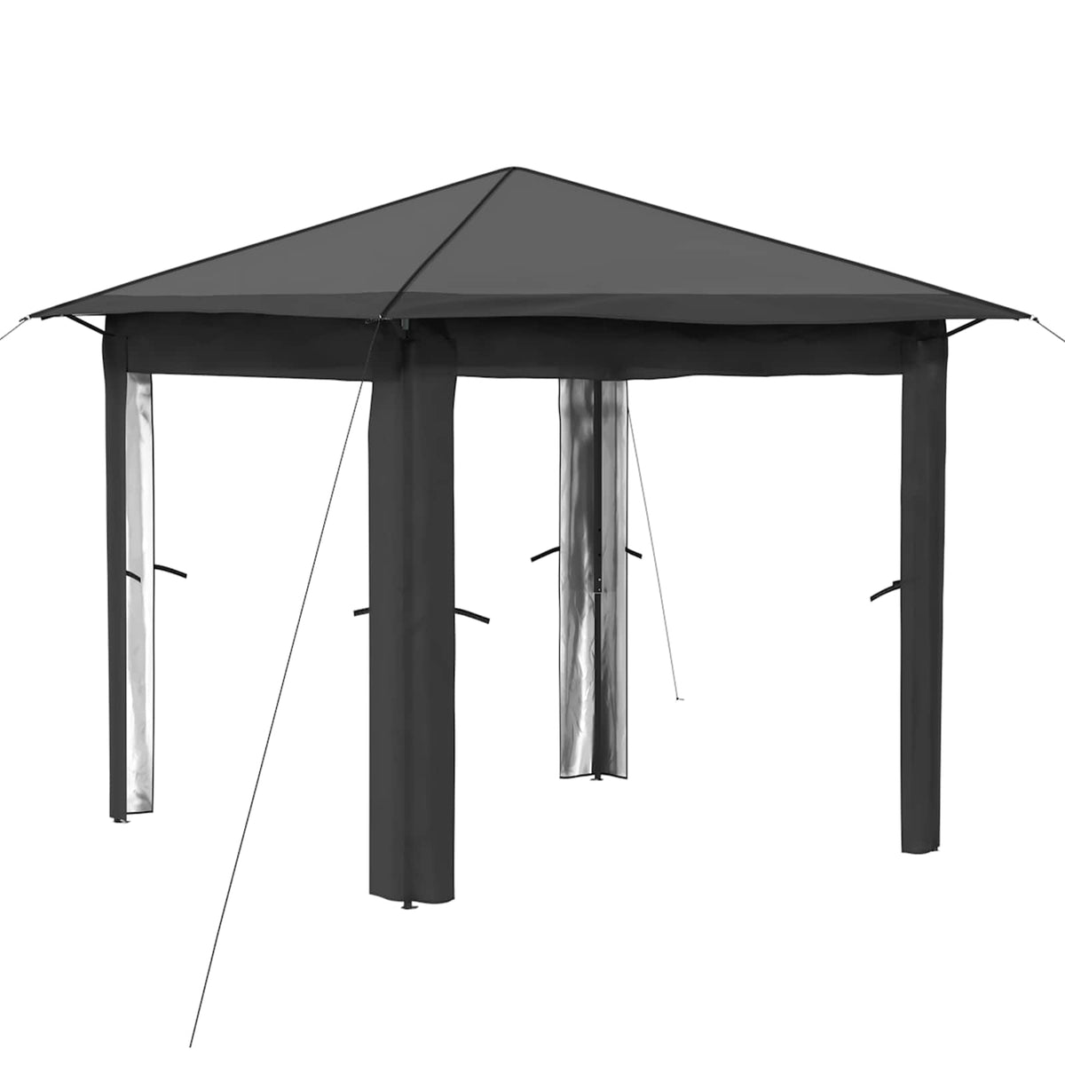 Paviljong utan sidovägg 2,6 x 2,6 m Ljusgrå och antracit