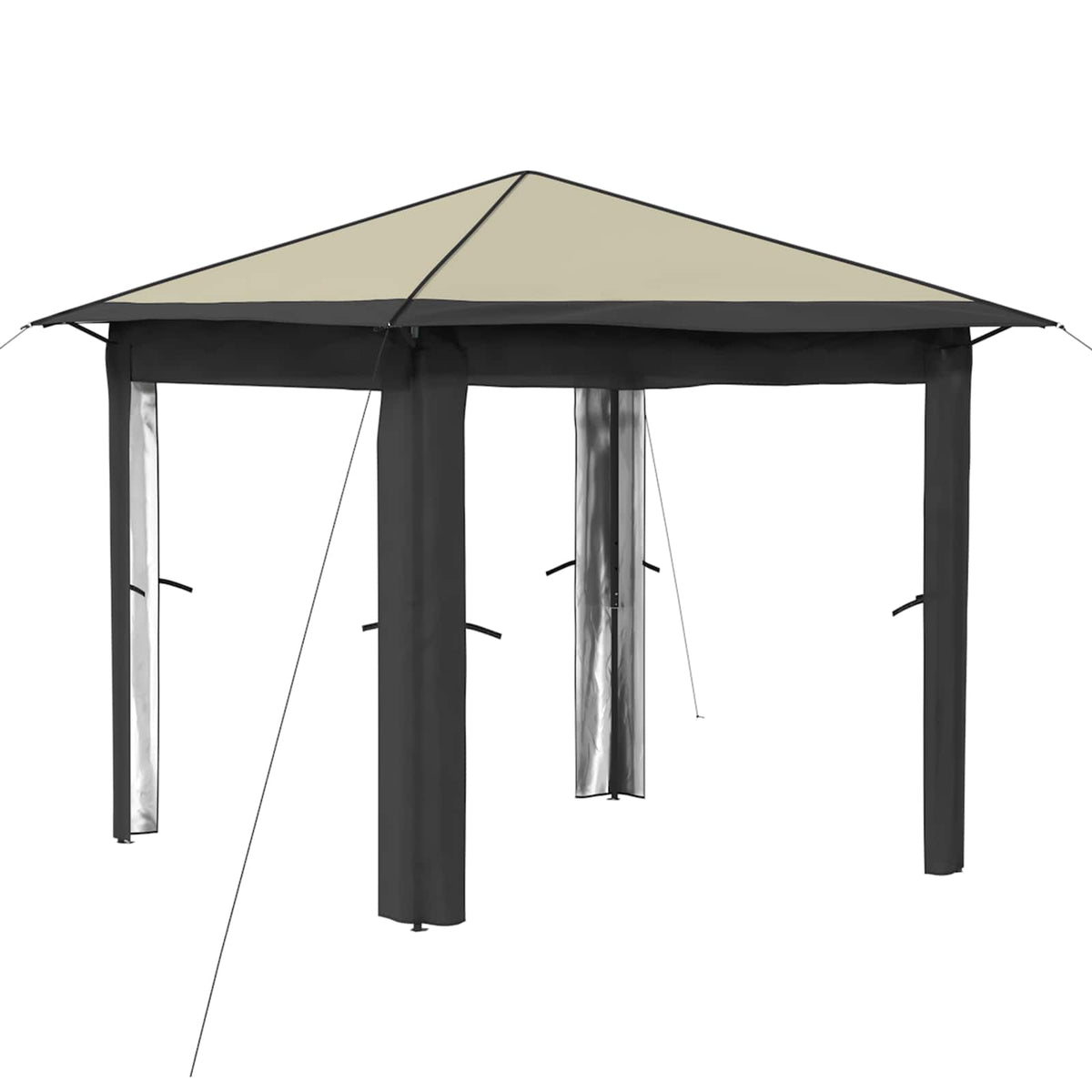 Paviljong utan sidovägg 2,6 x 2,6 m Kräm och antracit