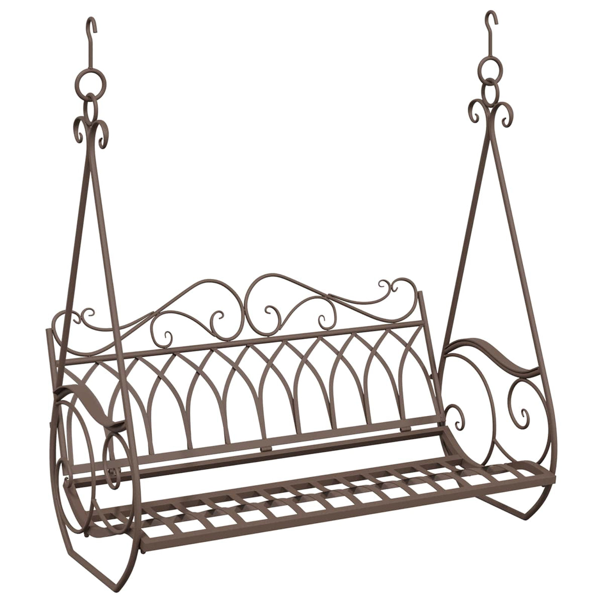 Gungbänk Stål 112 x 60 x 126,5 cm Antikbrun