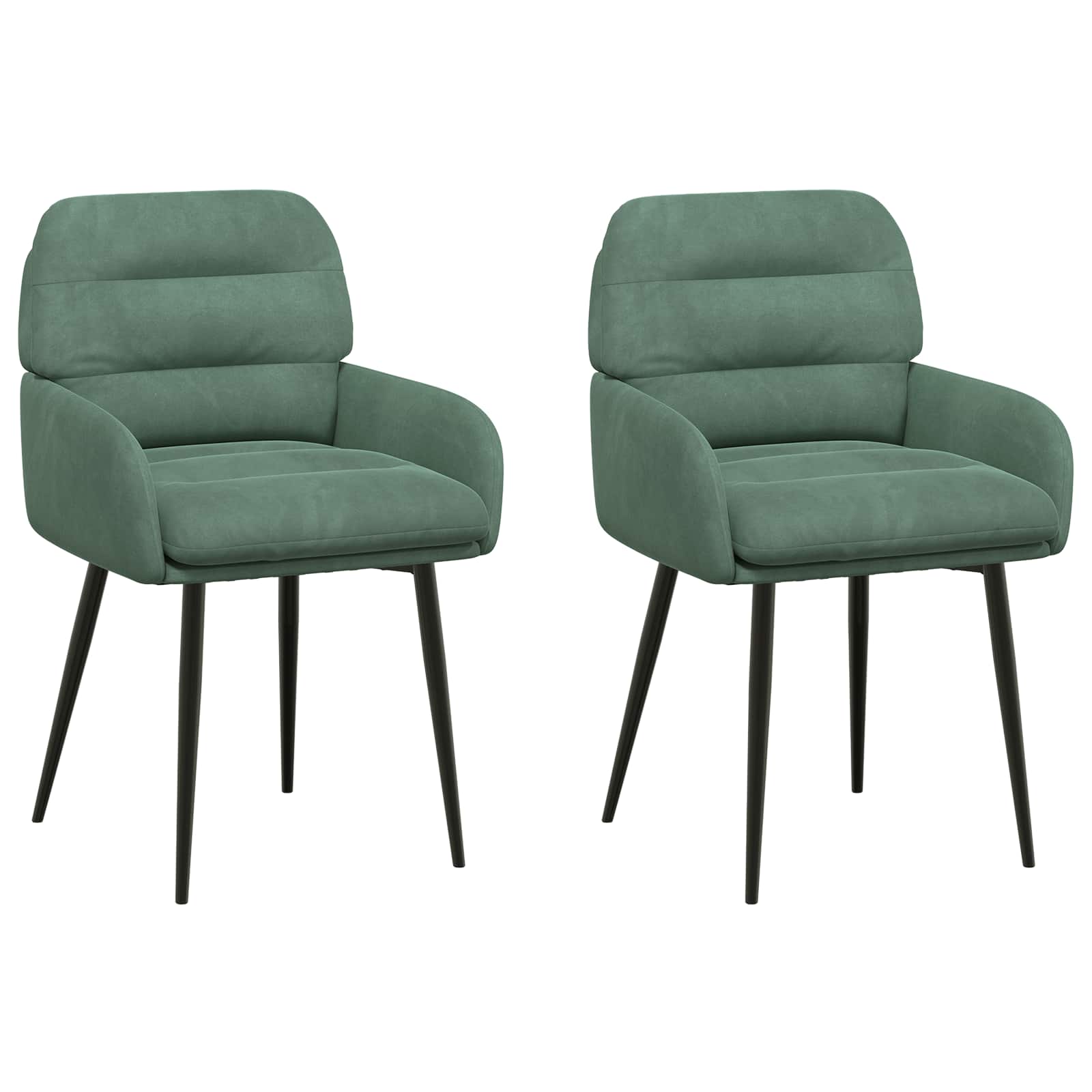 Matstolar 2 pcs Sammet Havgrön 59 x 59,5 x 90 cm
