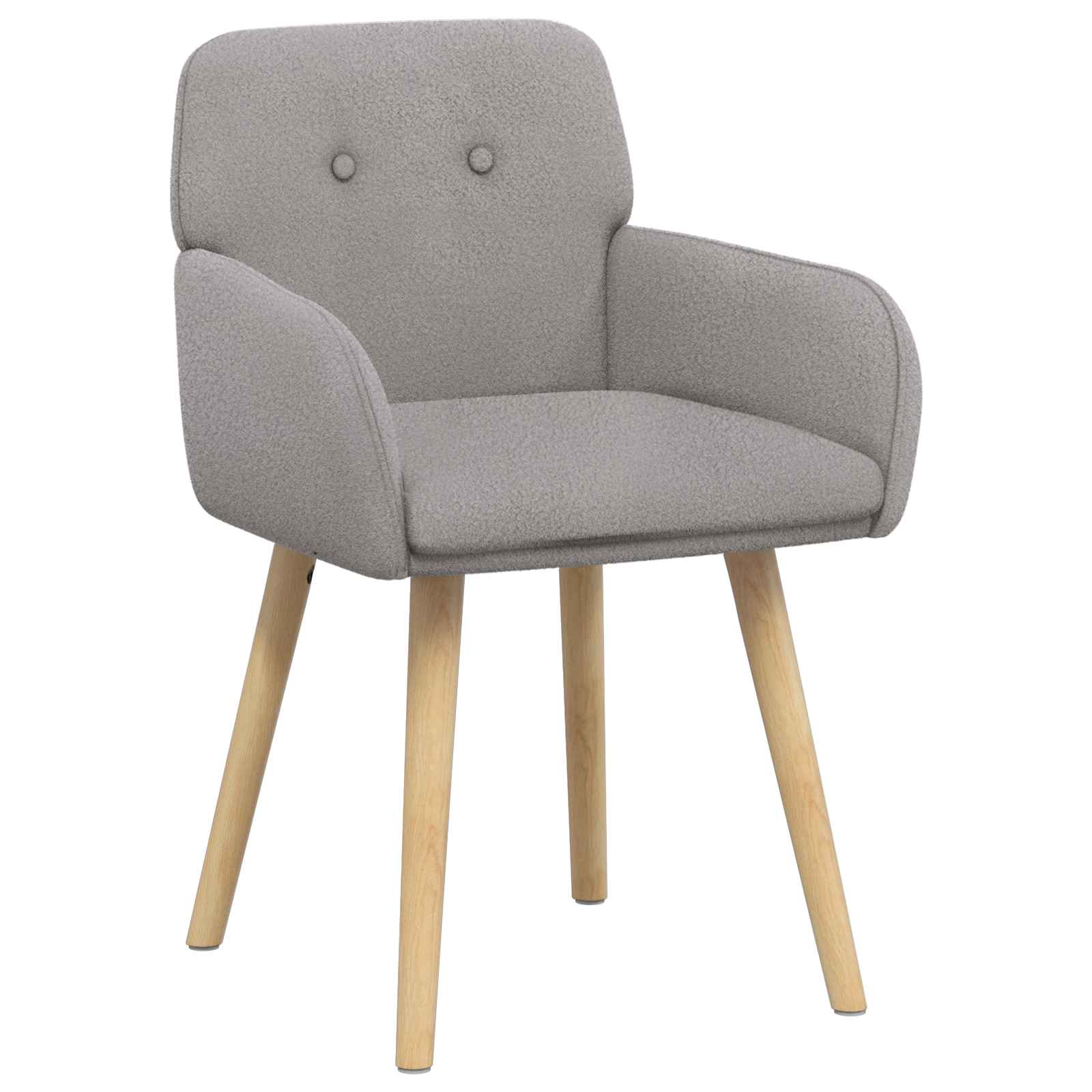 Matstolar 2 pcs Bouclé Ljusgrå 59 x 57 x 85 cm