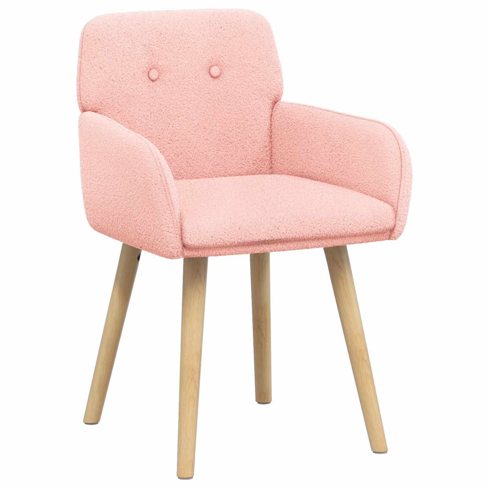Matstolar 2 pcs Bouclé Rosa 59 x 57 x 85 cm