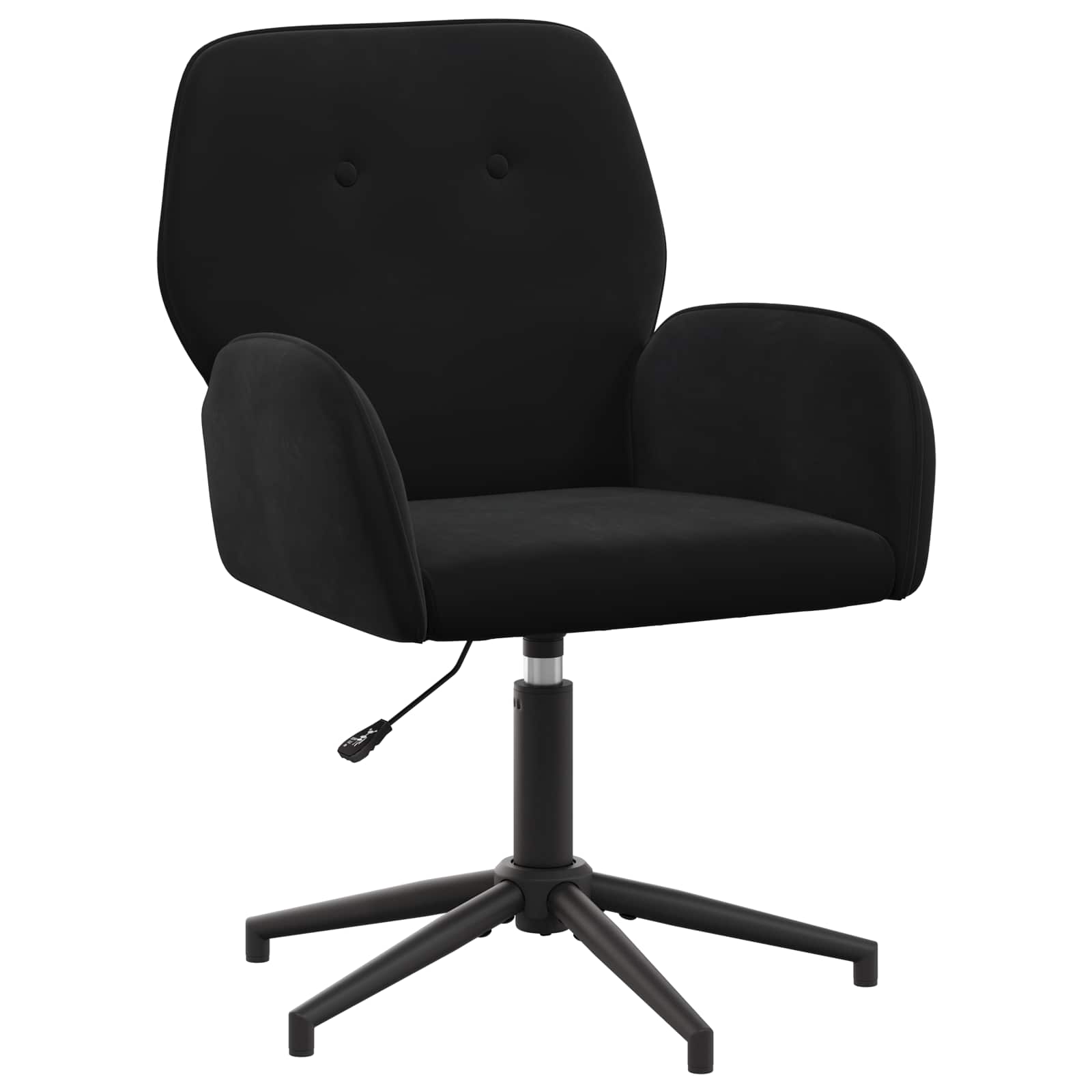 Svanstol 54 x 55 x 90 cm Svart Sammet