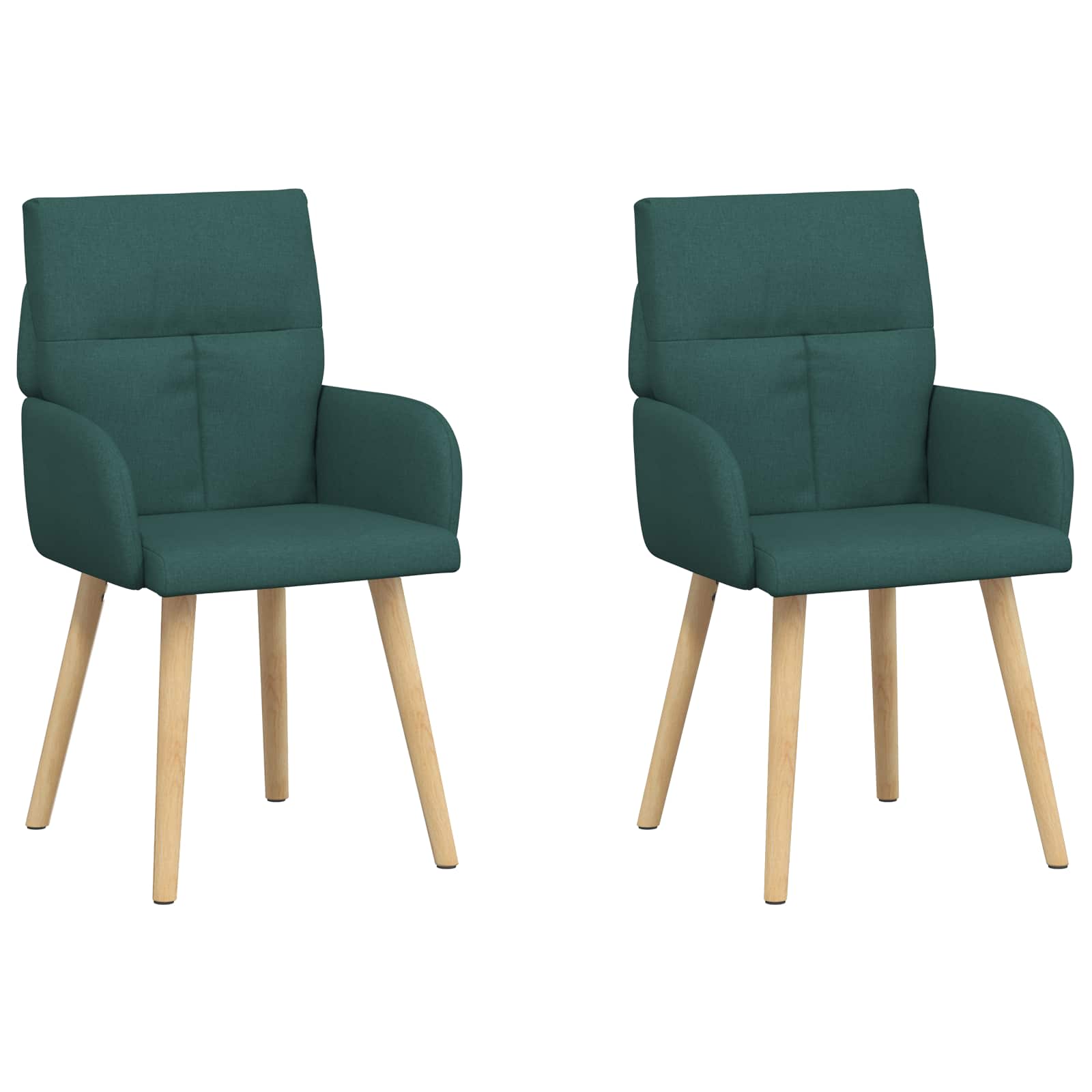 Matstolar 2 pcs Tyg Mörkgrön 60 x 56 x 96 cm