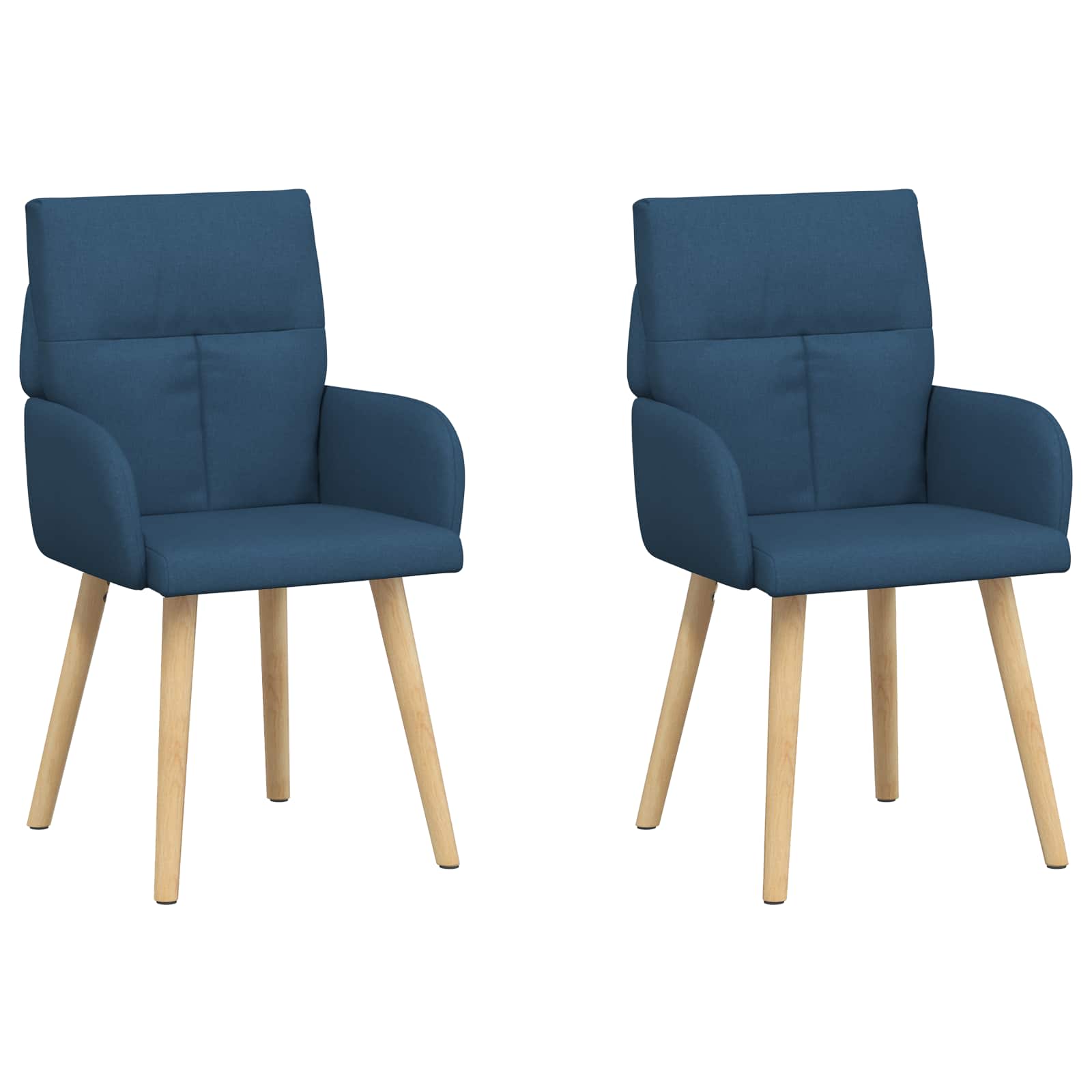 Matstolar 2 pcs Tyg Blå 60 x 56 x 96 cm