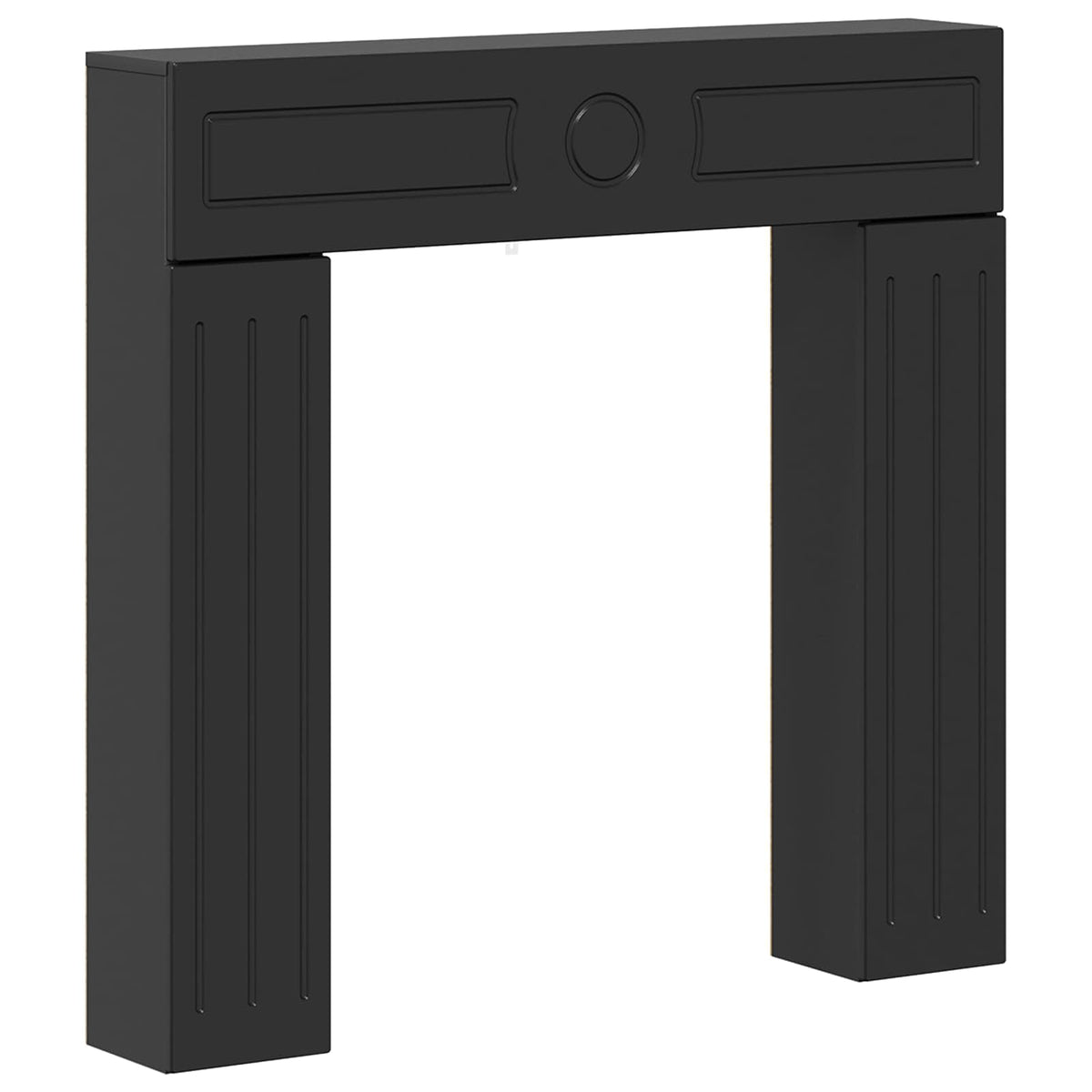 Eldstadsram Svart 102 x 18 x 100,5 cm Konstruerat trä