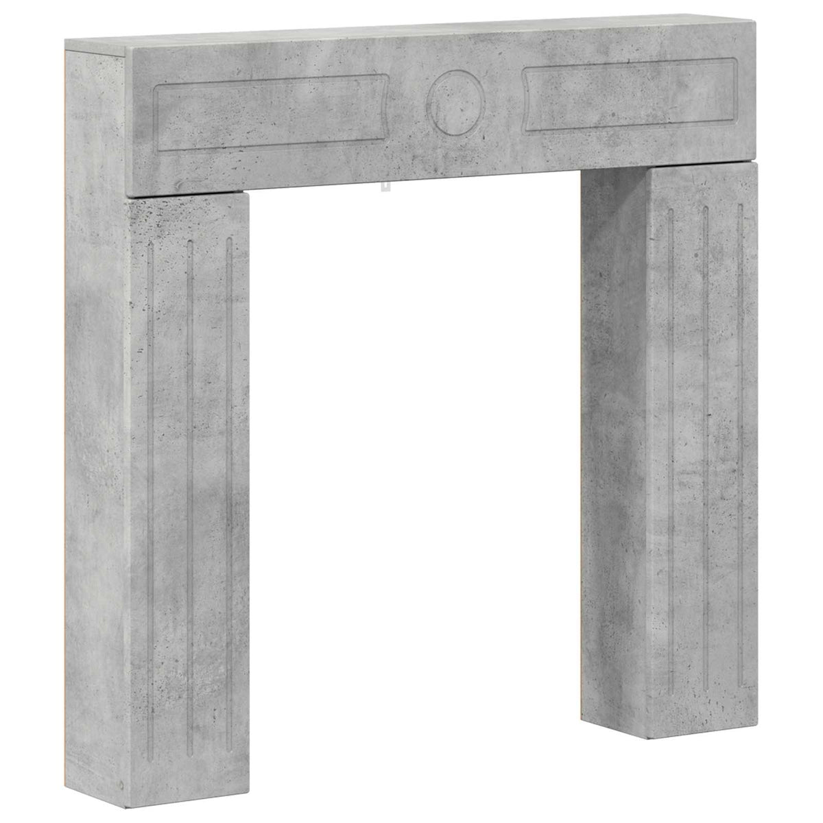 Eldstadsram Betonggrå 102 x 18 x 100,5 cm Konstruerat trä