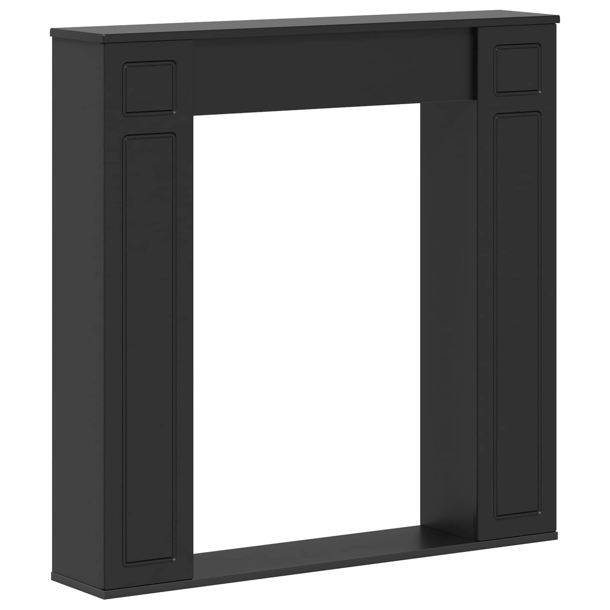 Eldstadsram Svart 100 x 20 x 100 cm Konstruerat trä