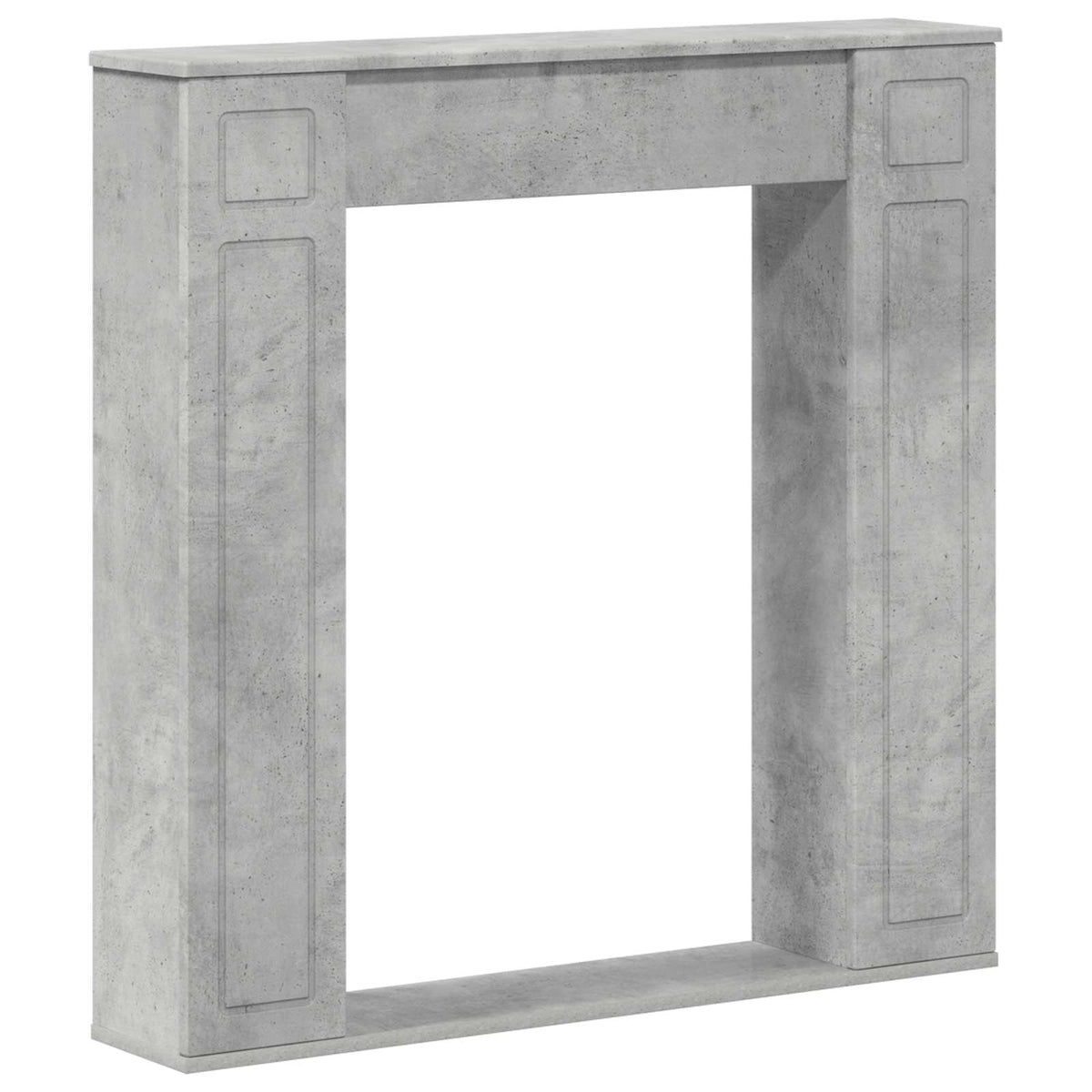 Eldstadsram Betonggrå 100 x 20 x 100 cm Konstruerat trä