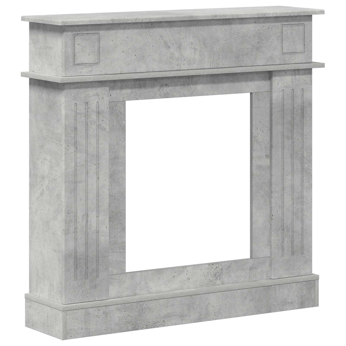 Eldstadsram Betonggrå 102 x 26 x 100 cm Konstruerat trä