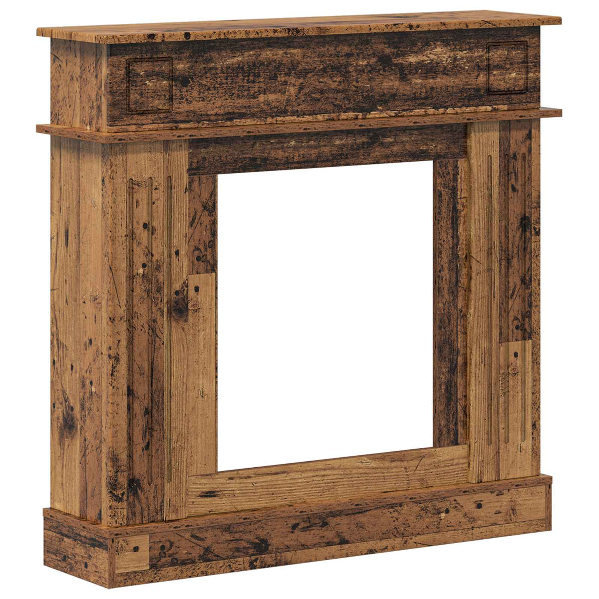 Eldstadsram Gammalt trä 102 x 26 x 100 cm Konstruerat trä