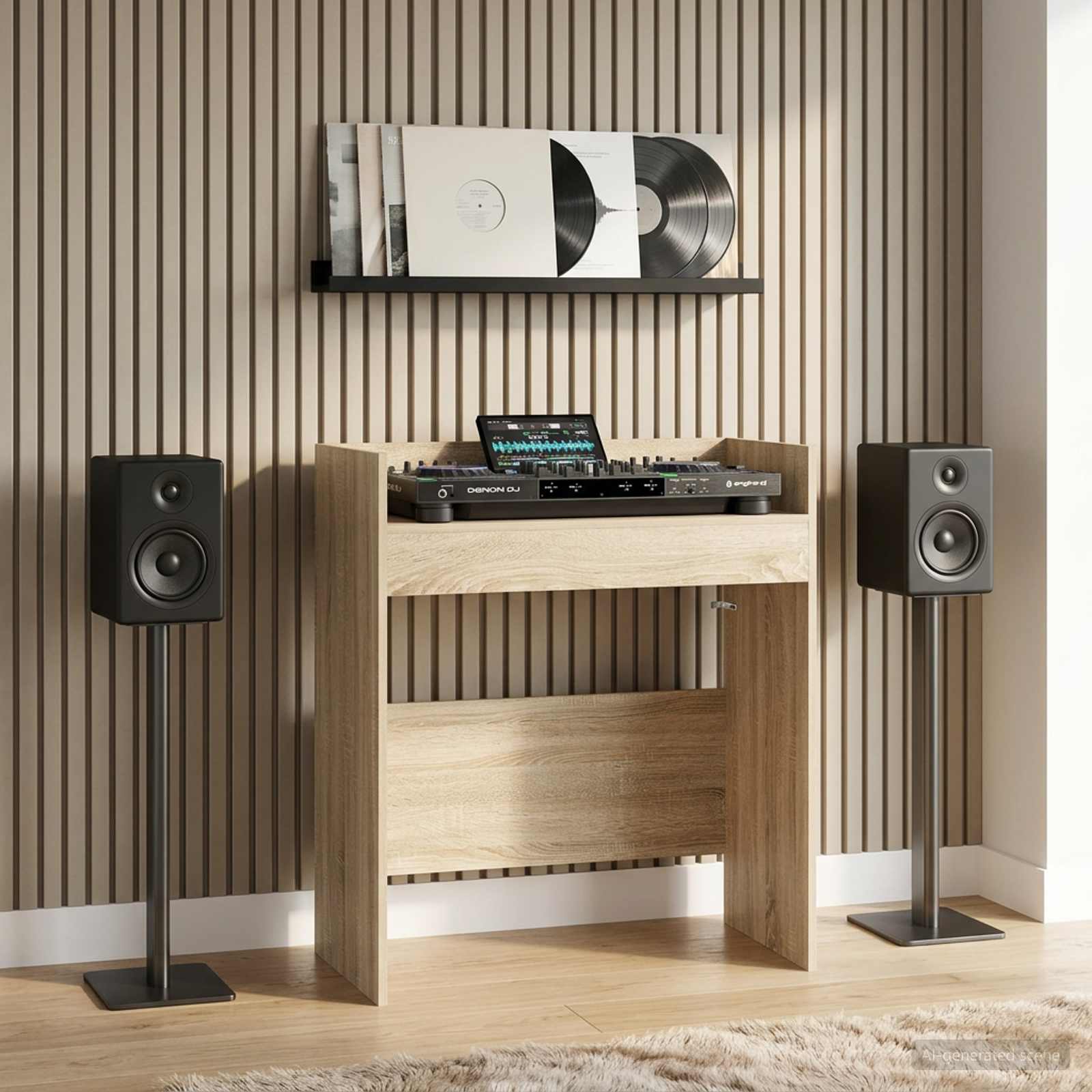 DJ-bord Sonoma-ek 62 x 45 x 102 cm Konstruerat trä