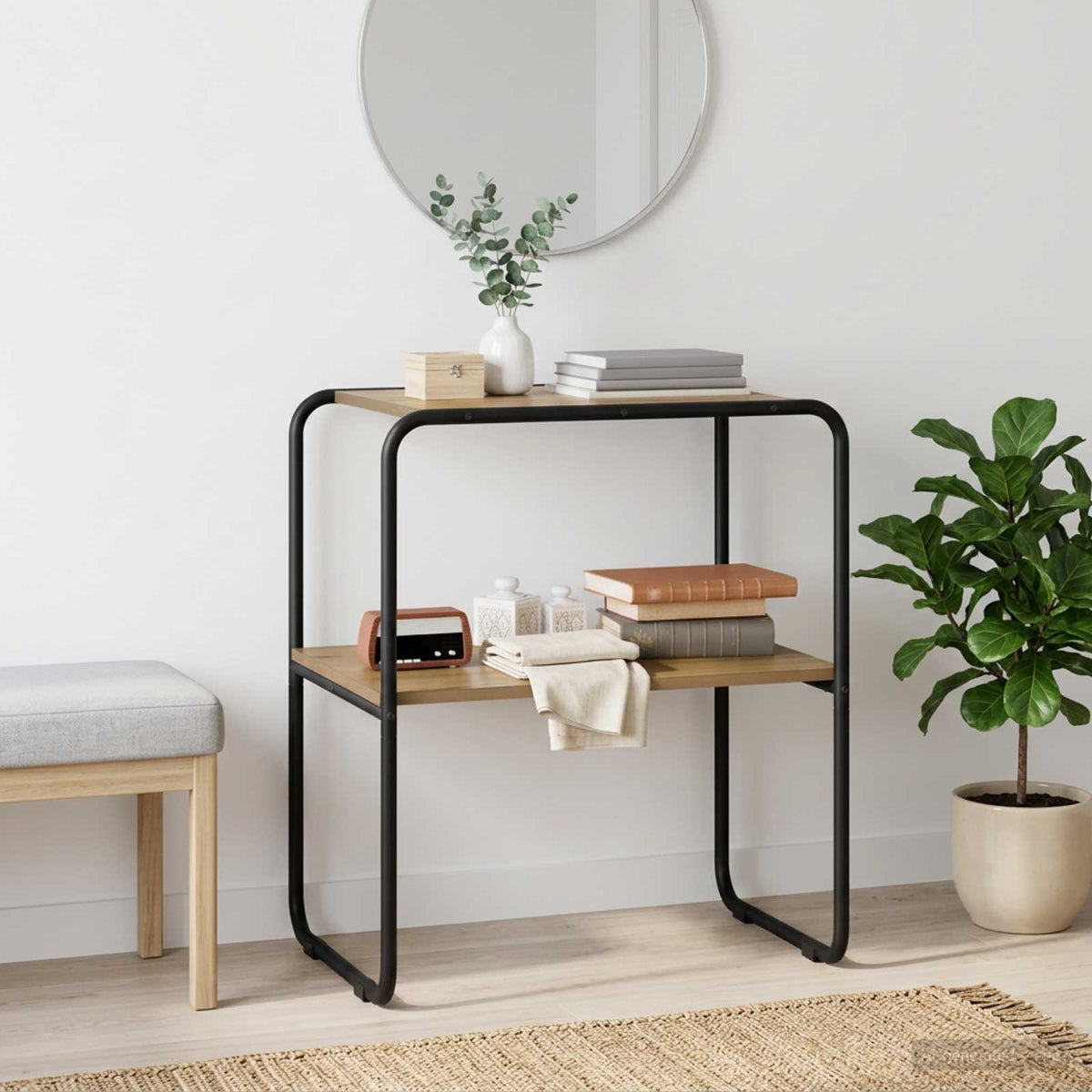 Konsolbord Artisan-ek 60 x 42,5 x 70 cm Konstruerat trä