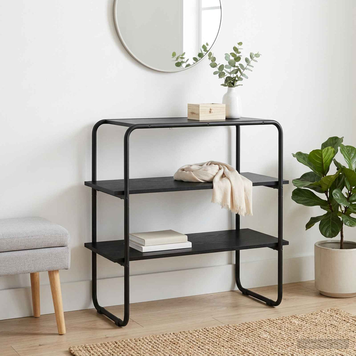 Konsolbord Svart ek 80 x 41 x 75 cm Konstruerat trä