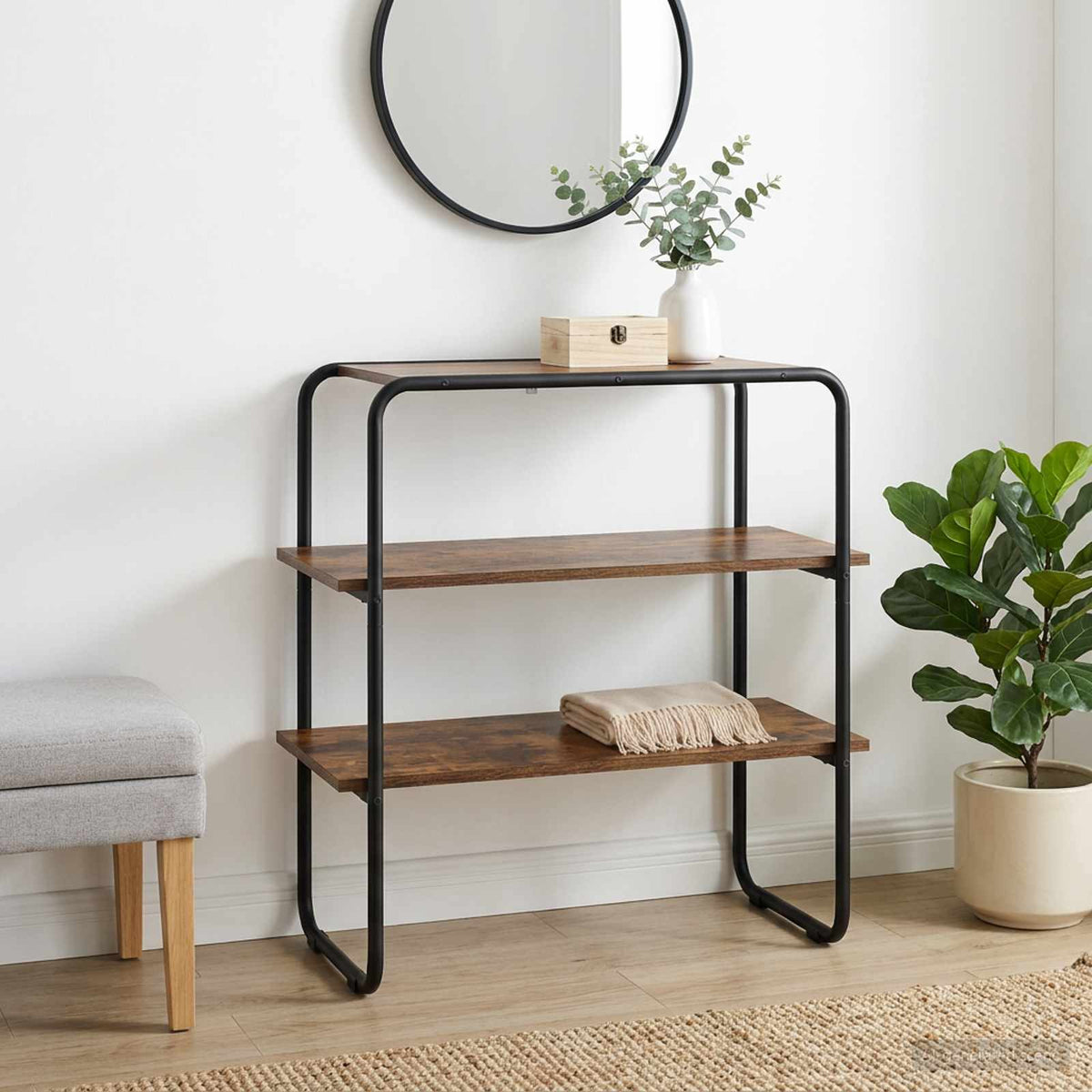 Konsolbord Rökt ek 80 x 41 x 75 cm Konstruerat trä