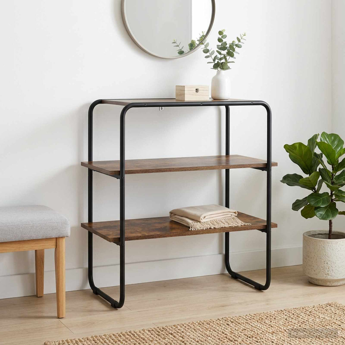 Konsolbord Rökt ek 100 x 41 x 75 cm Konstruerat trä
