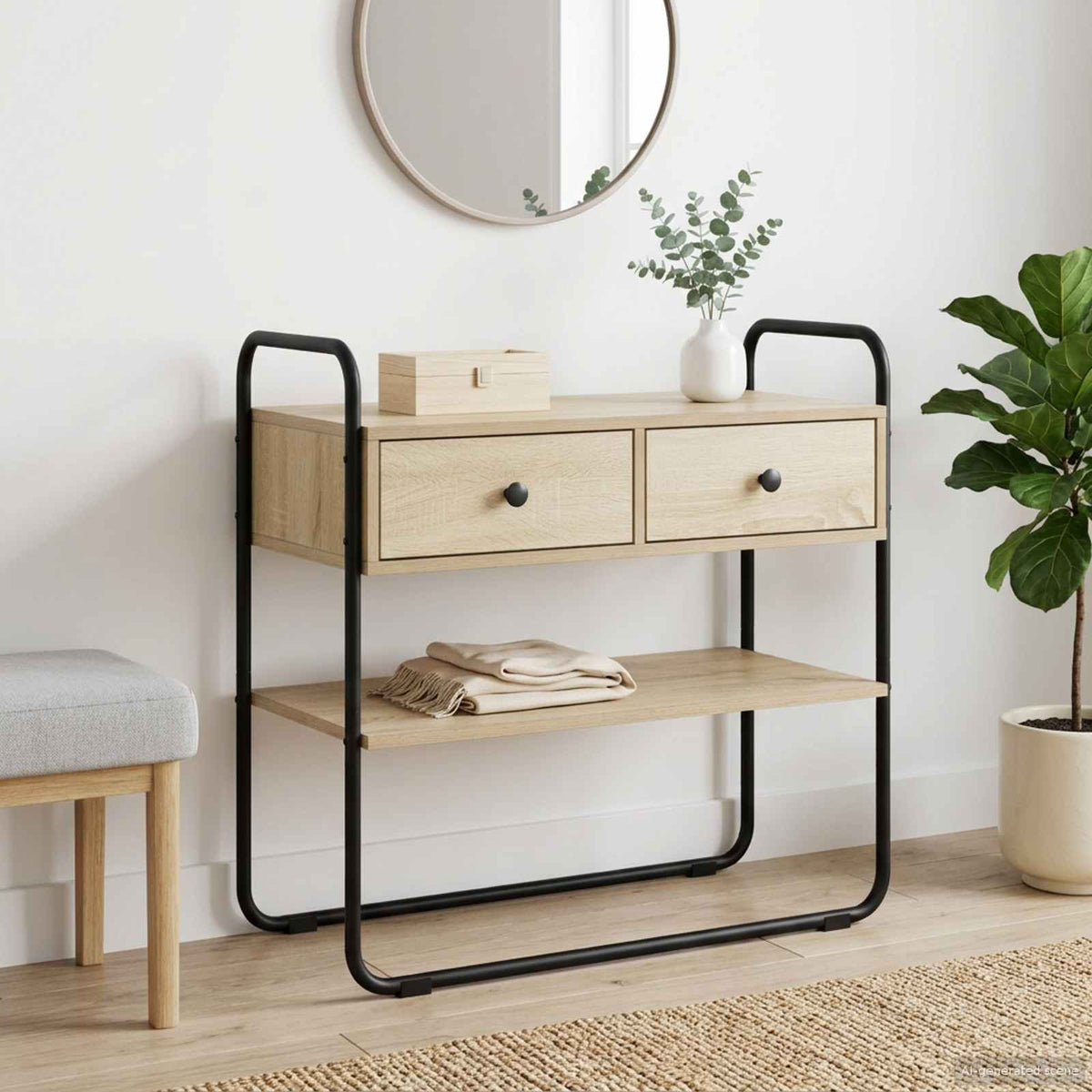 Konsolbord Sonoma-ek 80 x 40 x 75 cm Konstruerat trä