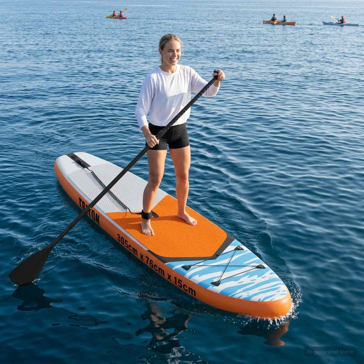 Uppblåsbar Stand Up Paddle Board TRITON 305 x 76 x 15 cm Blå