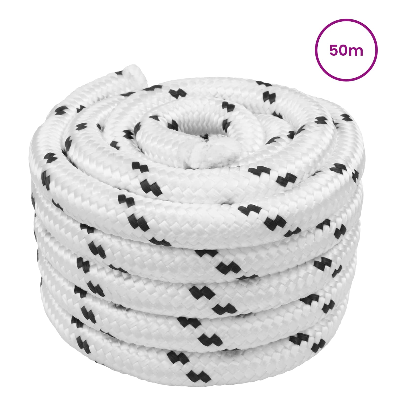 Båtsnöre Vit 50 m Polyester